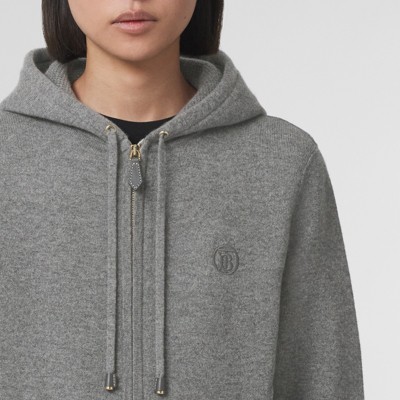 burberry melange zip hoodie