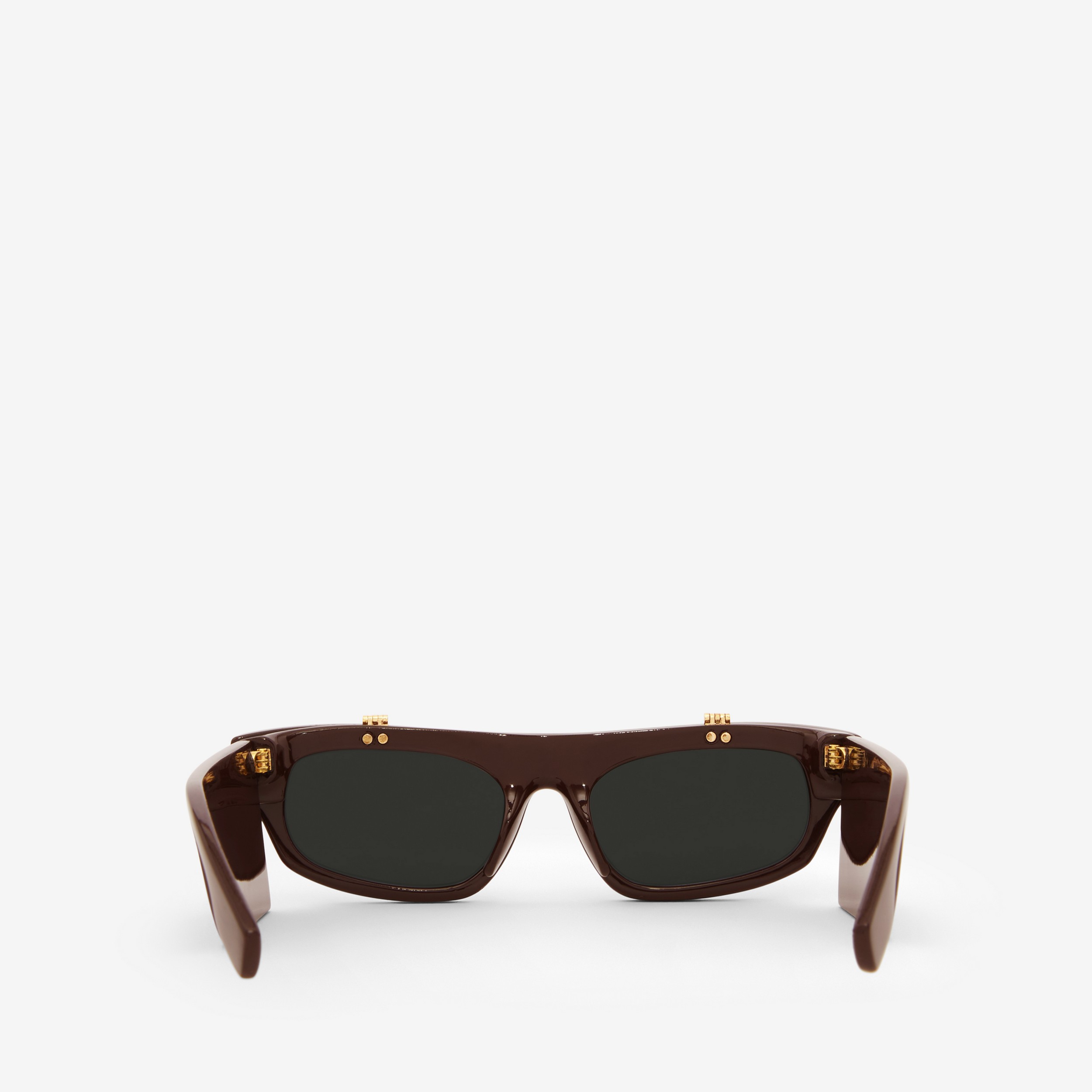 Flip-up Cat-eye Frame Palmer Sunglasses in Dark Brown - Women | Burberry® Official - 3