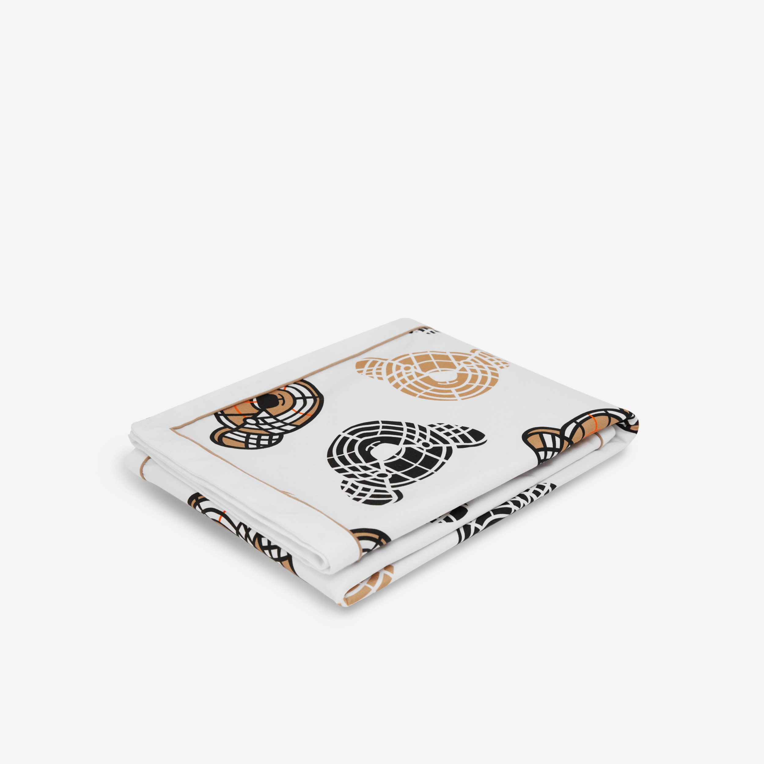 Thomas Bear Print Cotton Baby Blanket in White - Children | Burberry® Official - 2