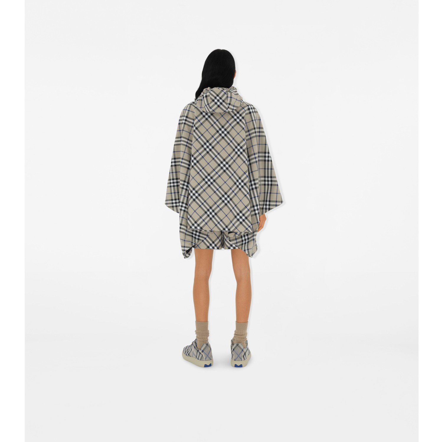 Check Cape in Lichen | Burberry® Official