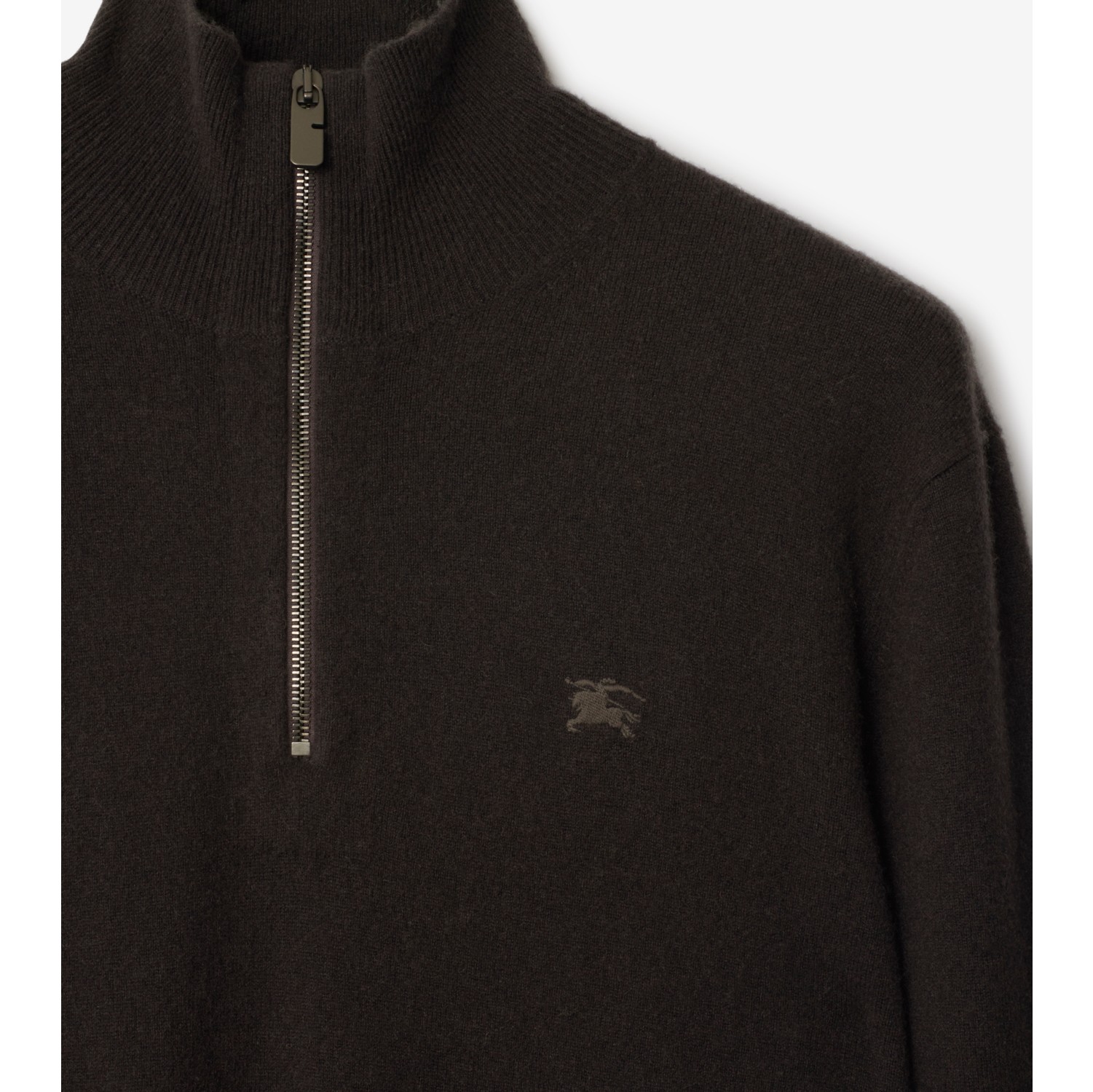 Pull semi-zippé en cachemire mélangé