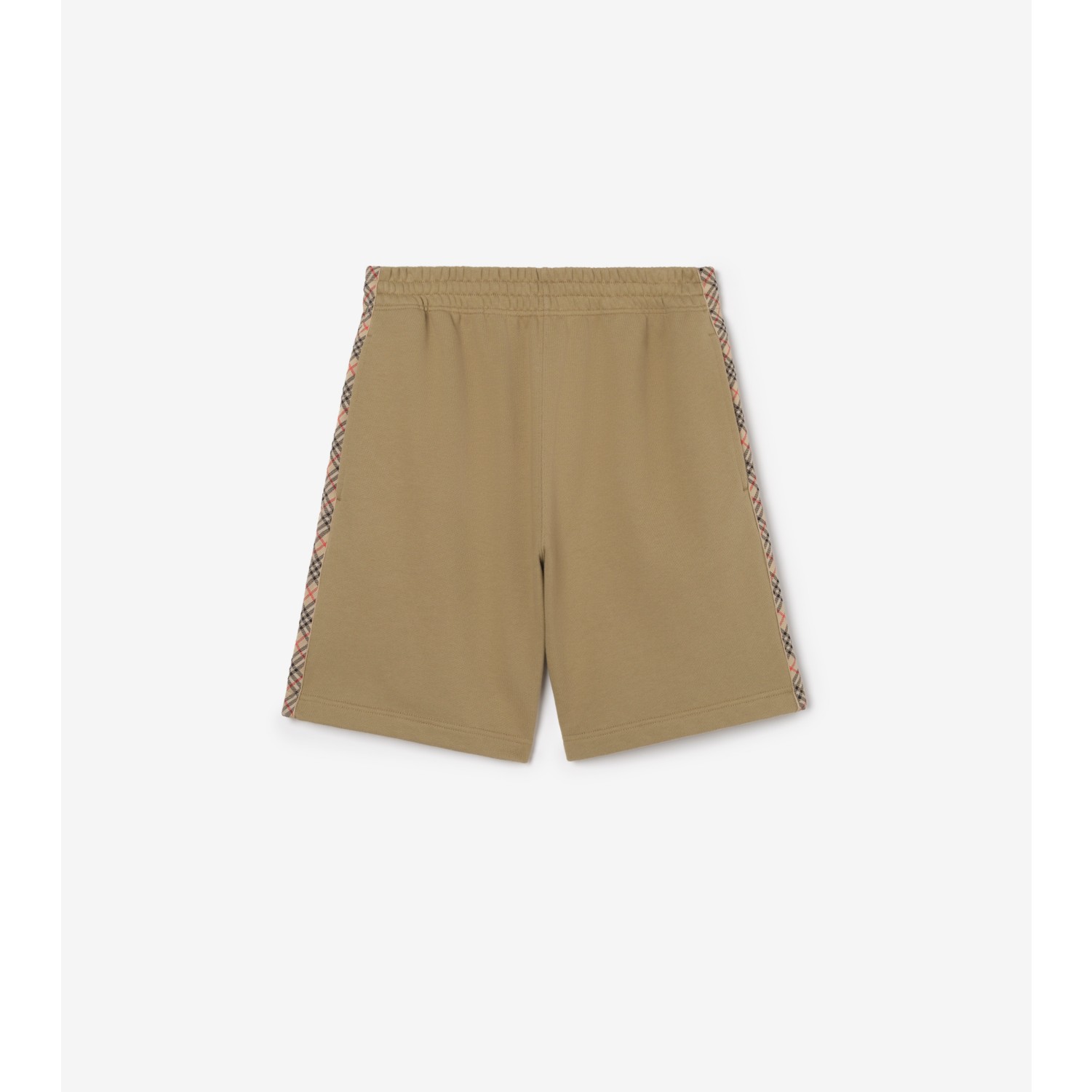 Check Trim Cotton Shorts