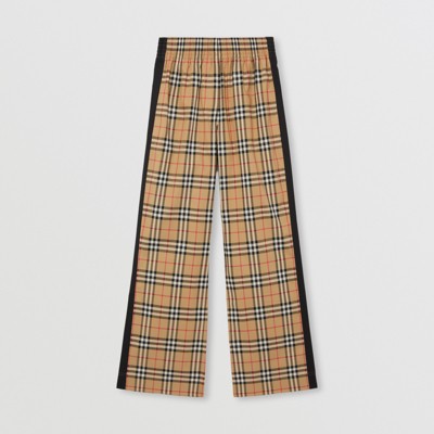 checkered side stripe pants