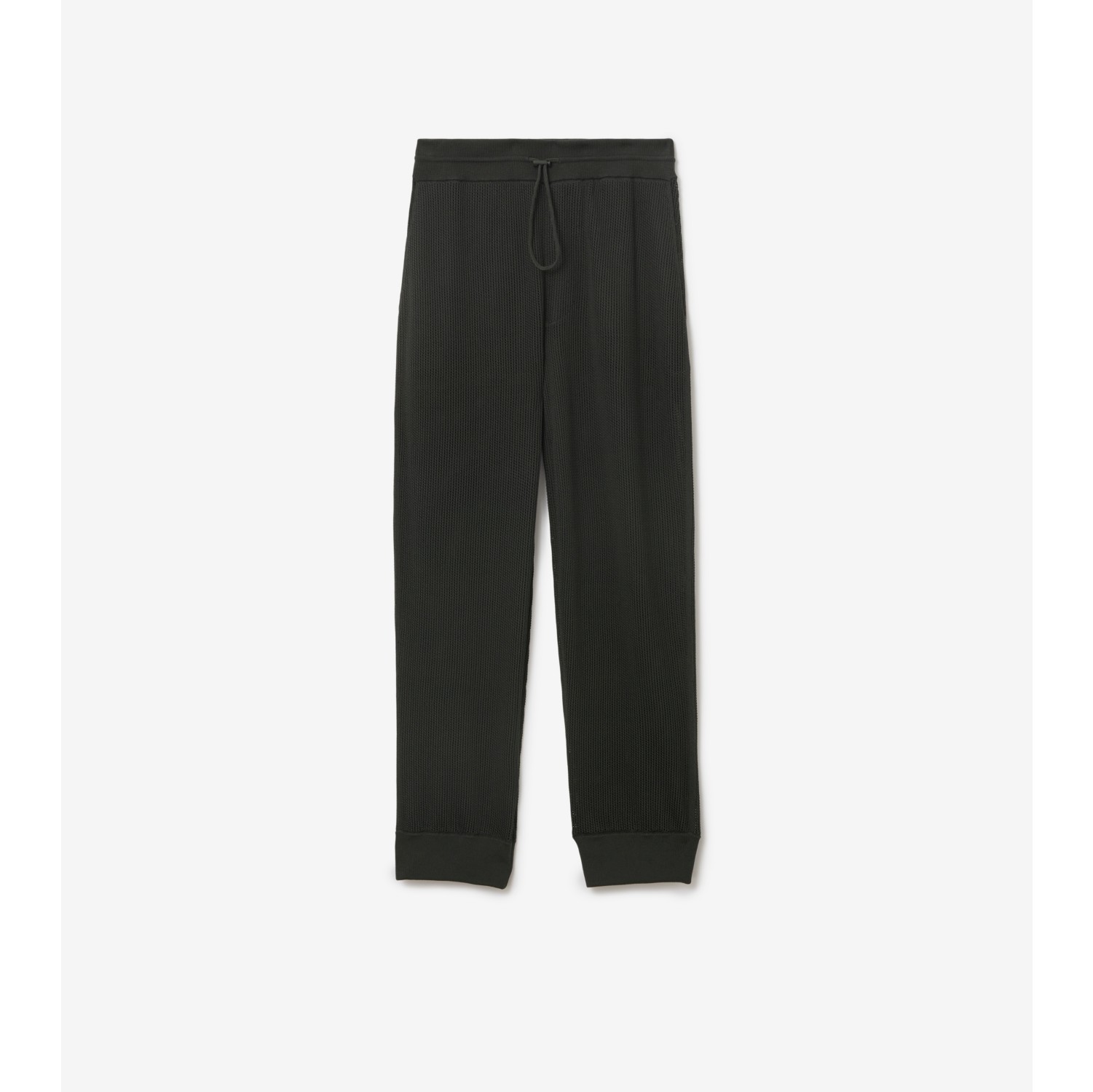 Silk Cotton Mesh Jogging Pants in Onyx - Men | Burberry® Official