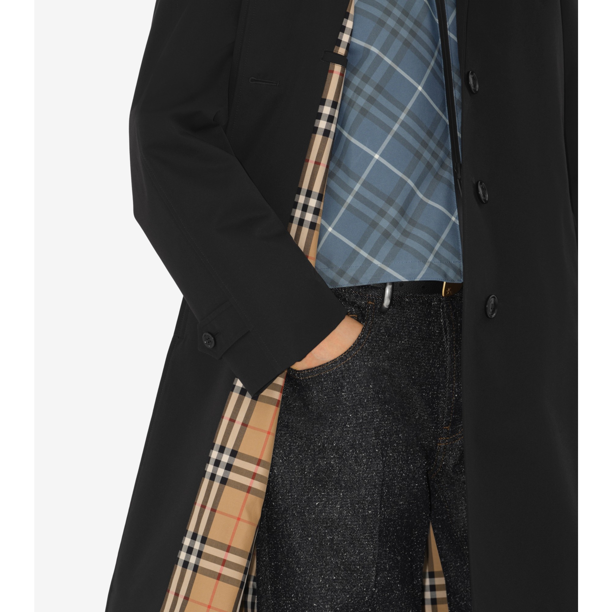 Mid-length Camden Heritage Car Coat in Black - Women, Cotton