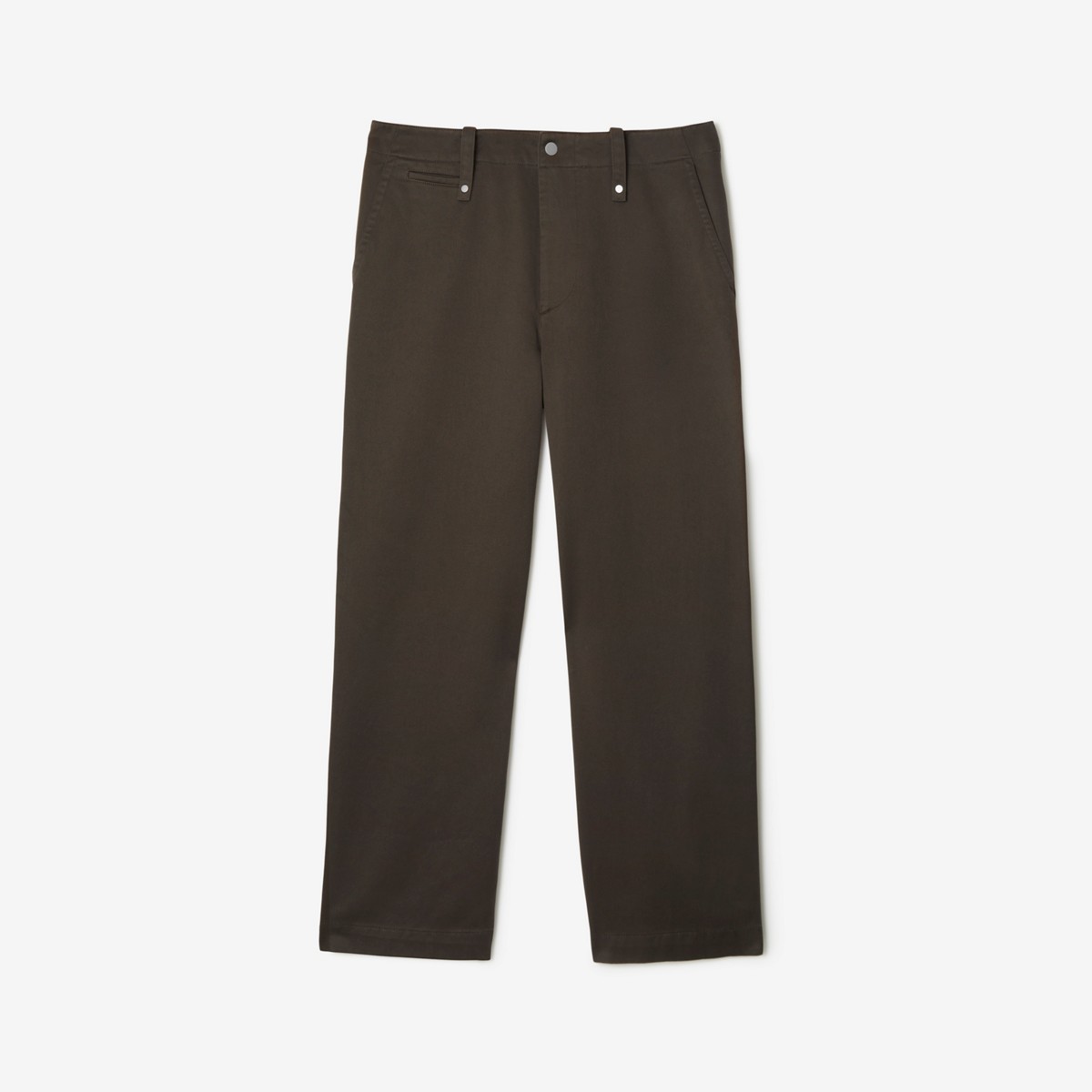 Shop Burberry Cotton Trousers In Otter