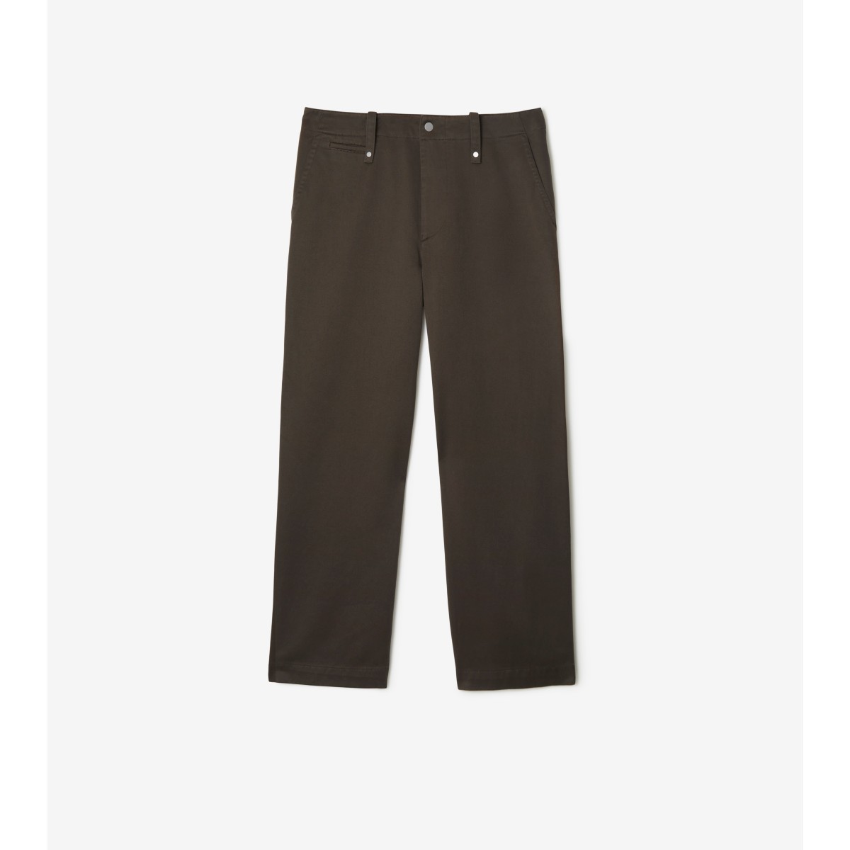 Shop Burberry Cotton Trousers In Otter