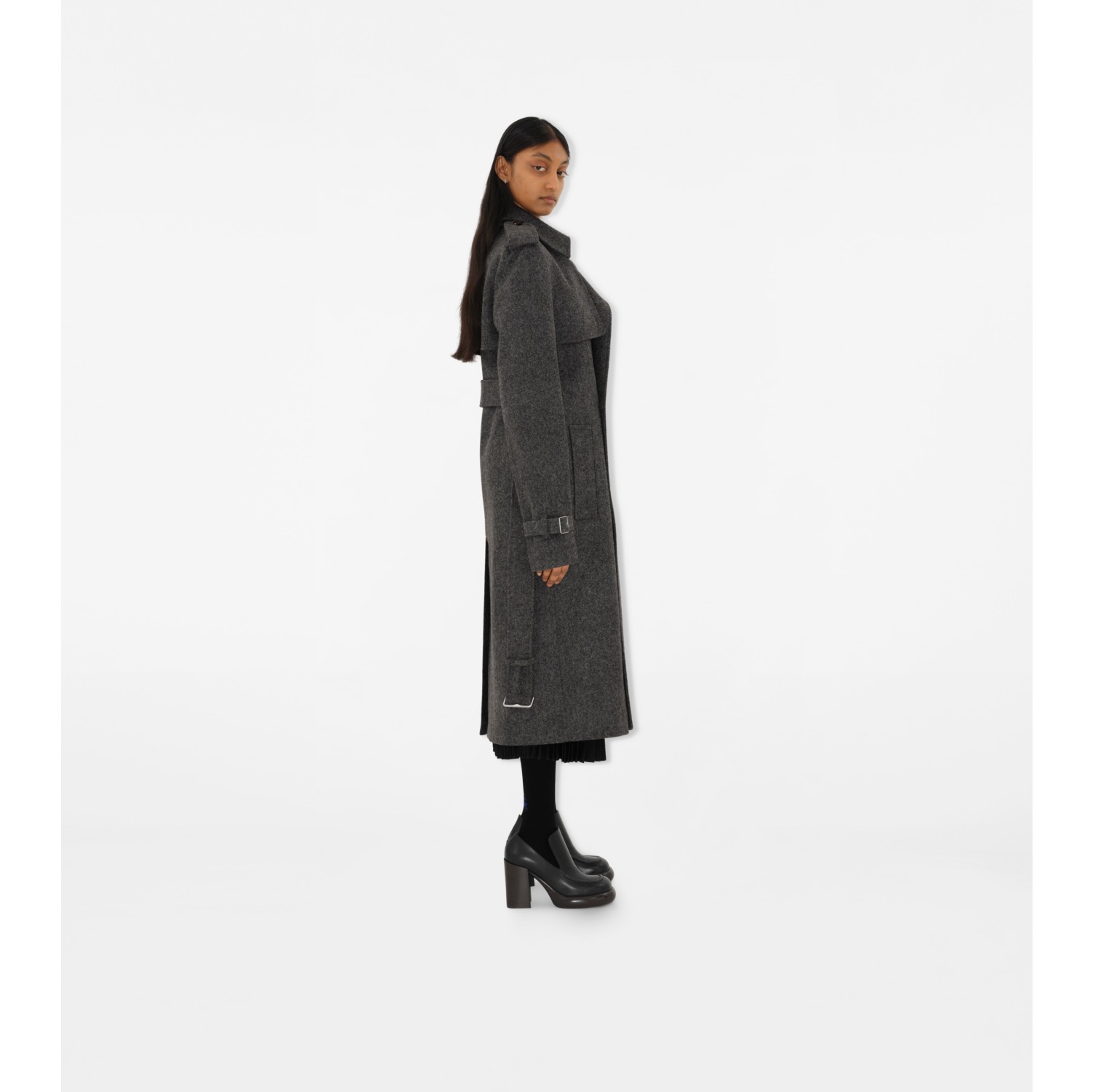 Long Wool Trench Coat