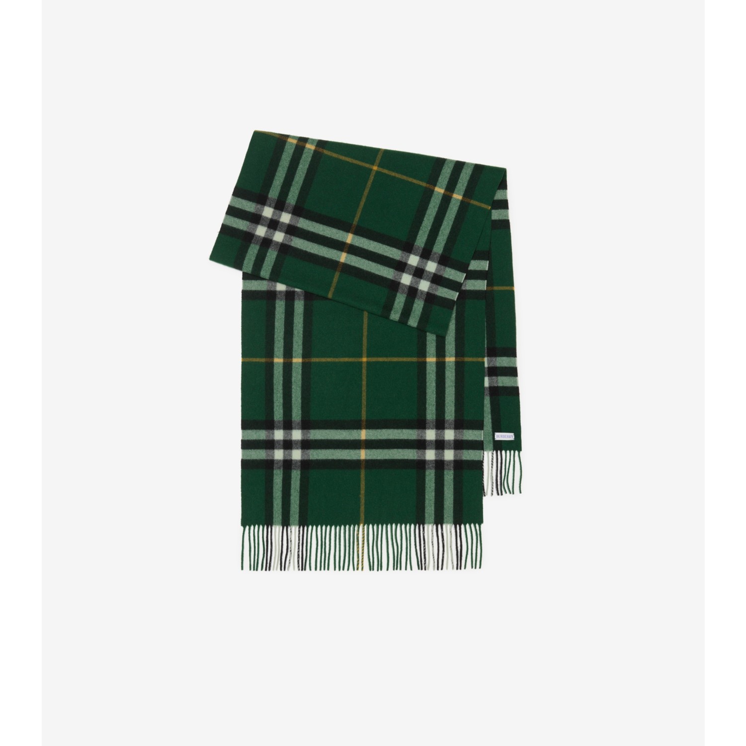 Wide Check Cashmere Scarf