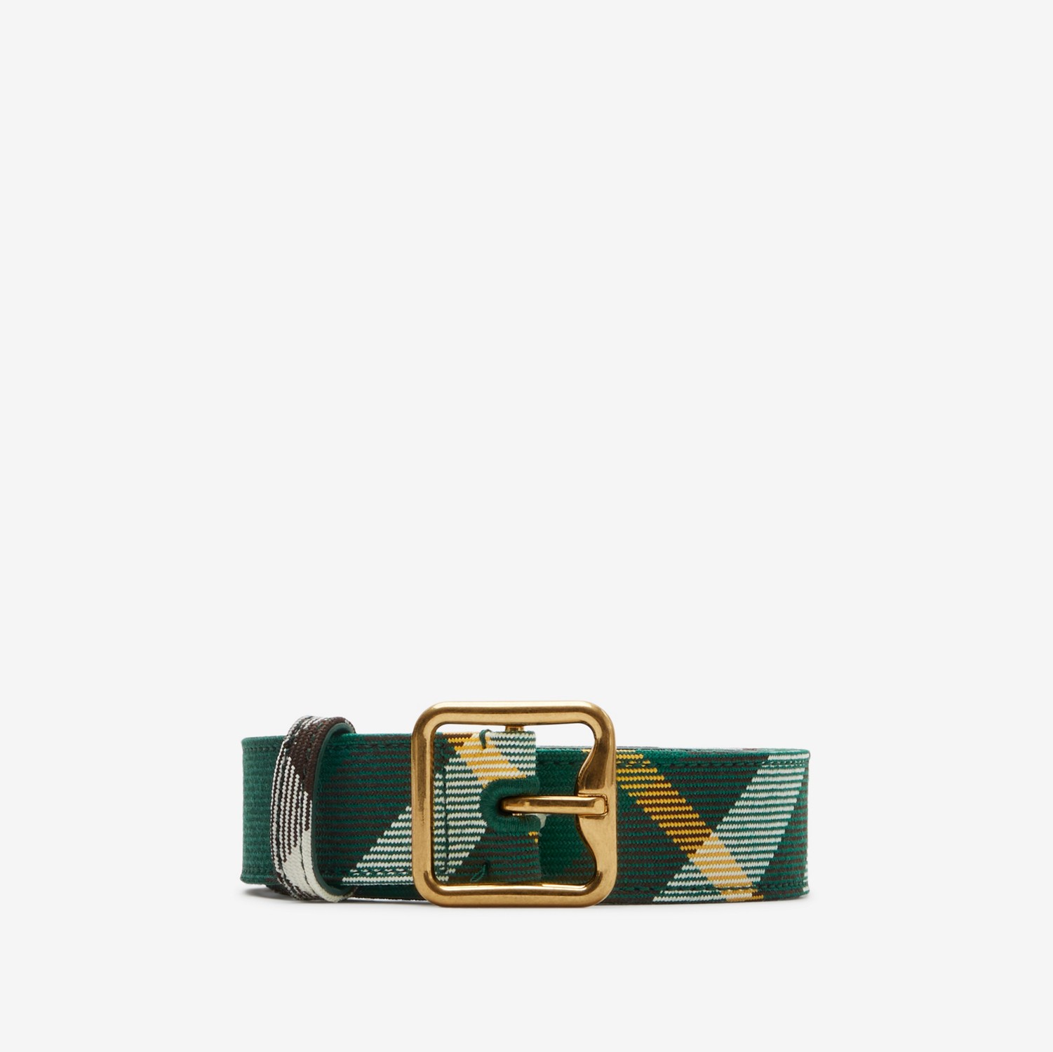 Check B Buckle Belt in Ivy - Women | Burberry® Official