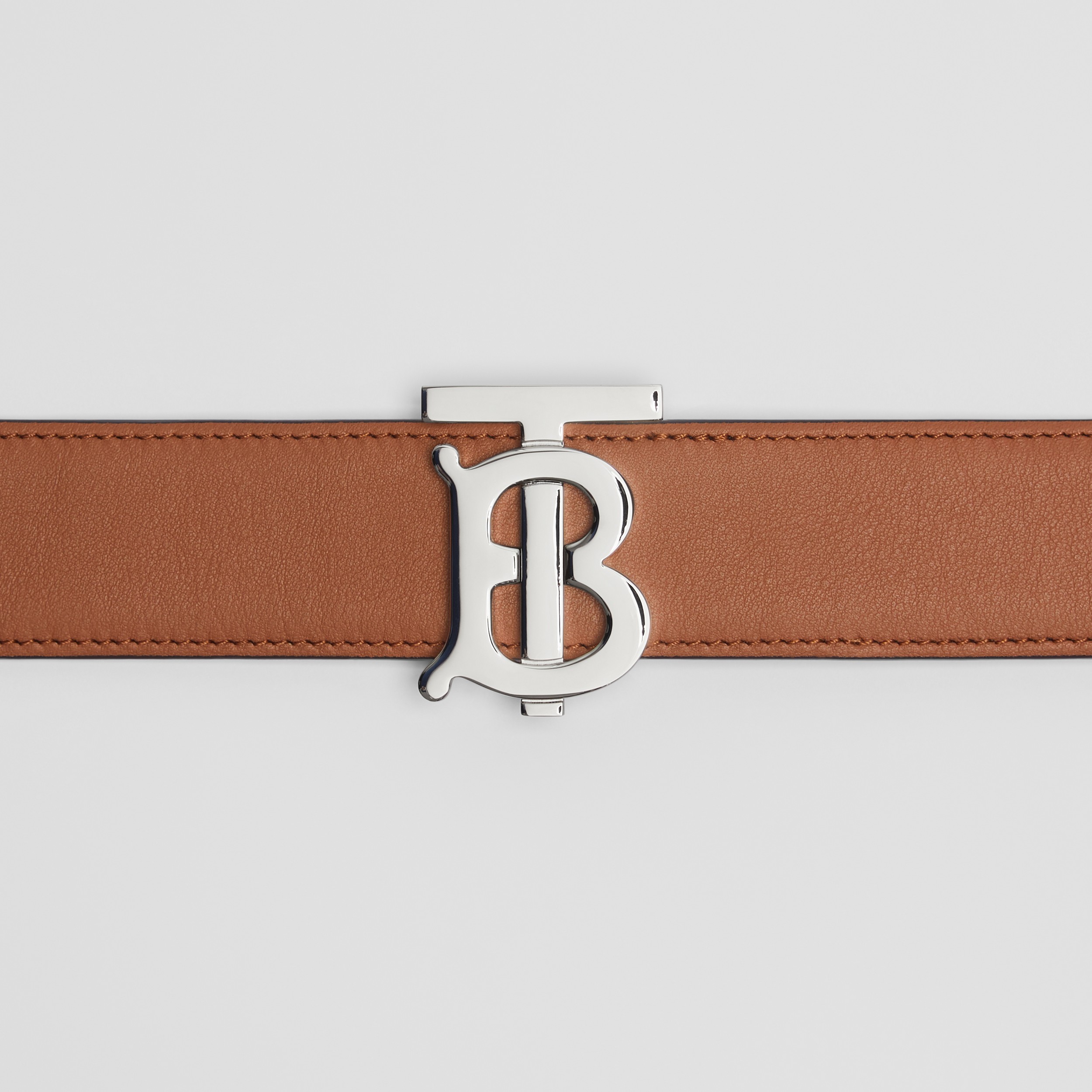 Reversible Leather TB Belt in Malt Brown/black - Women | Burberry® Official - 2