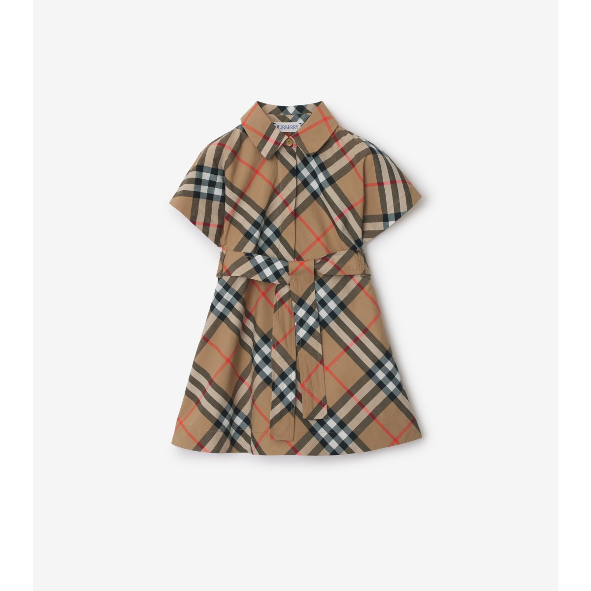 BURBERRY BURBERRY CHILDRENS CHECK COTTON SHIRT DRESS 