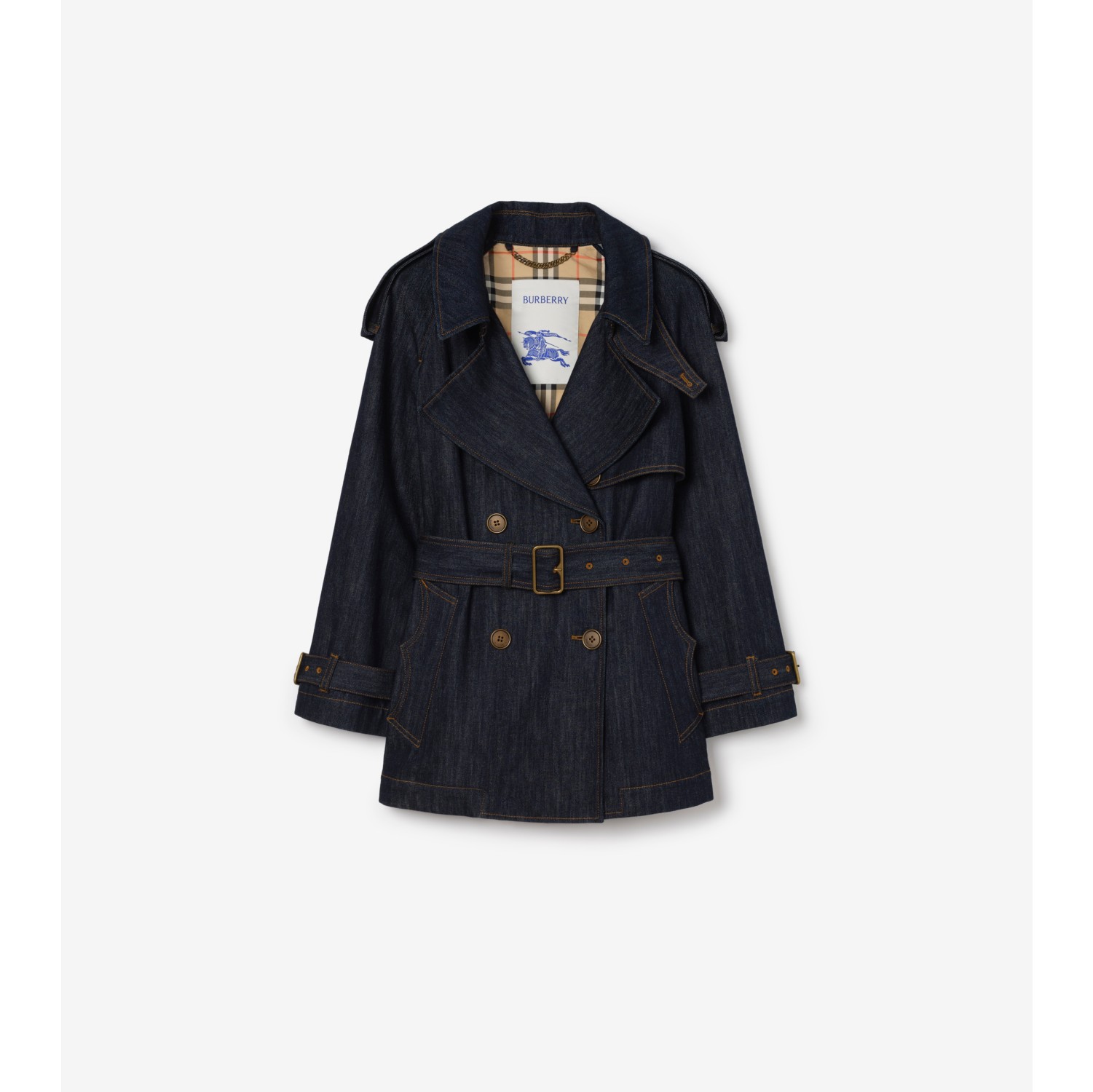 Short Denim Fitzrovia Trench Coat