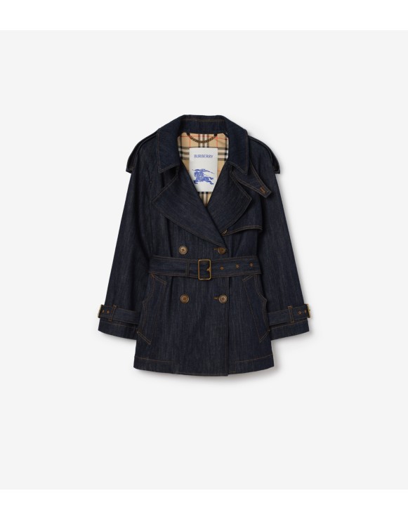 Short Denim Fitzrovia Trench Coat