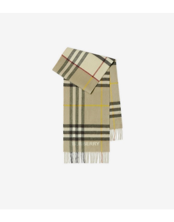 Burberry バーバリーカシミアスカーフレザートリムマフラー