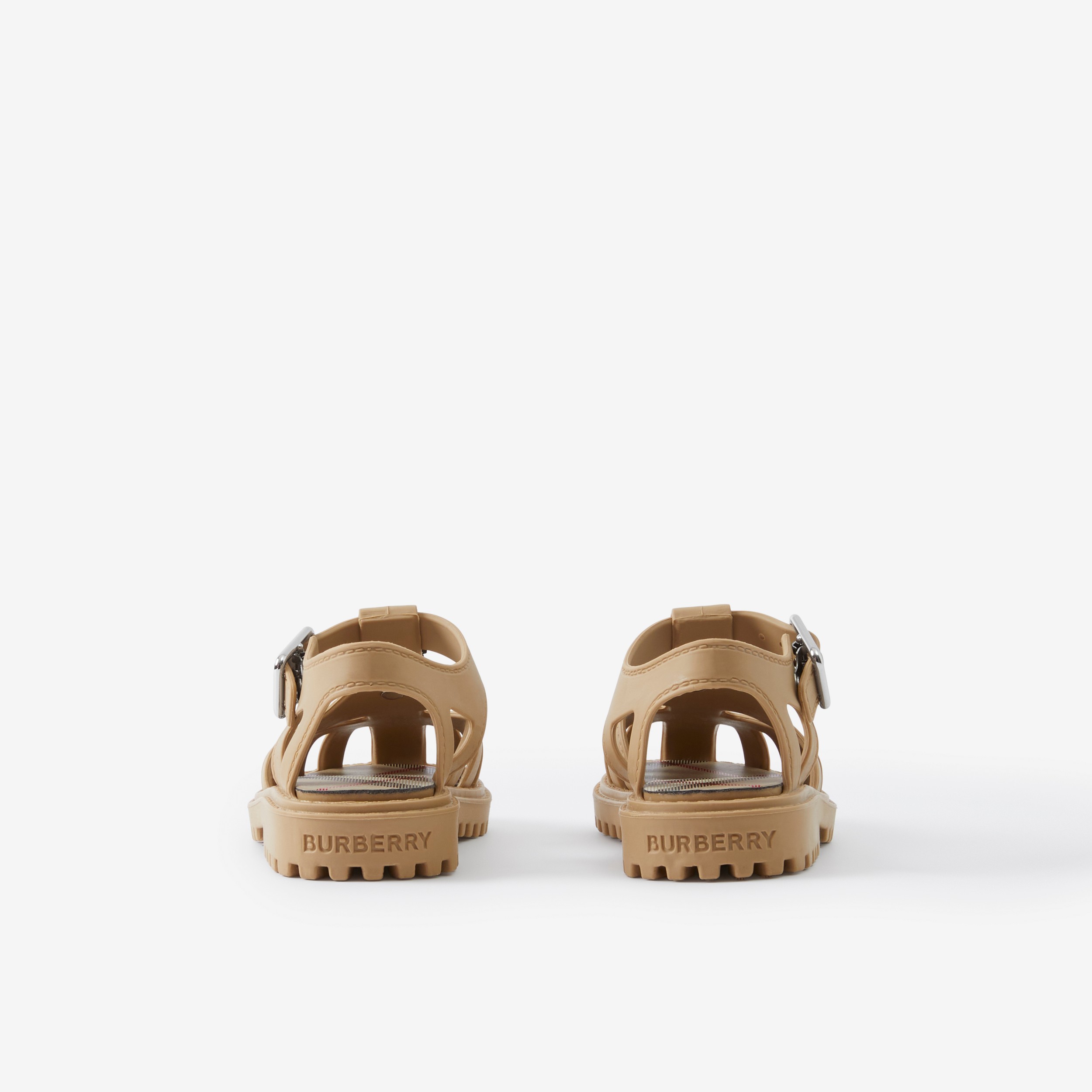 Sandálias de borracha com monograma (Bege Clássico) - Crianças | Burberry® oficial - 3