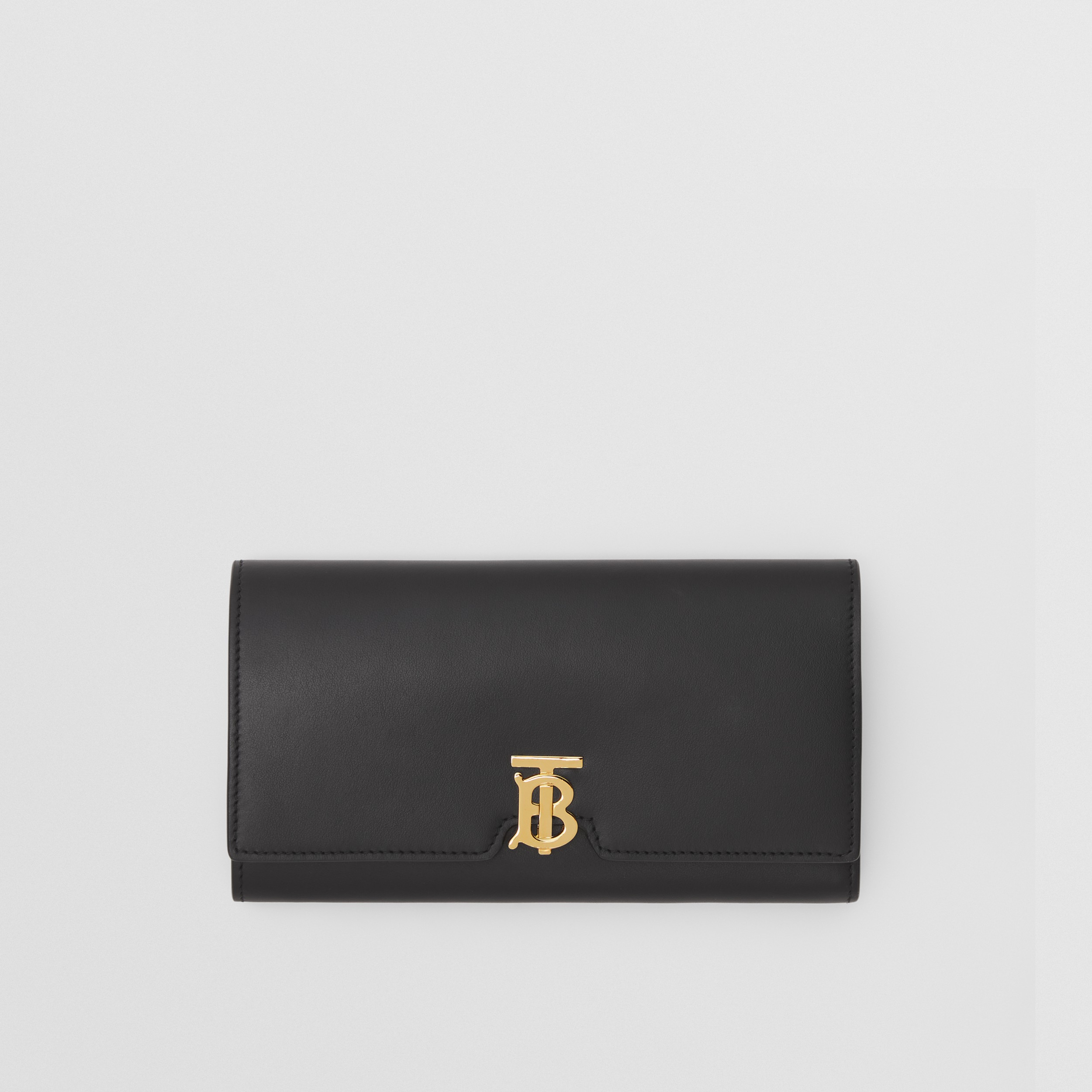 Leather TB Continental Wallet in Black - Women | Burberry® Official - 1