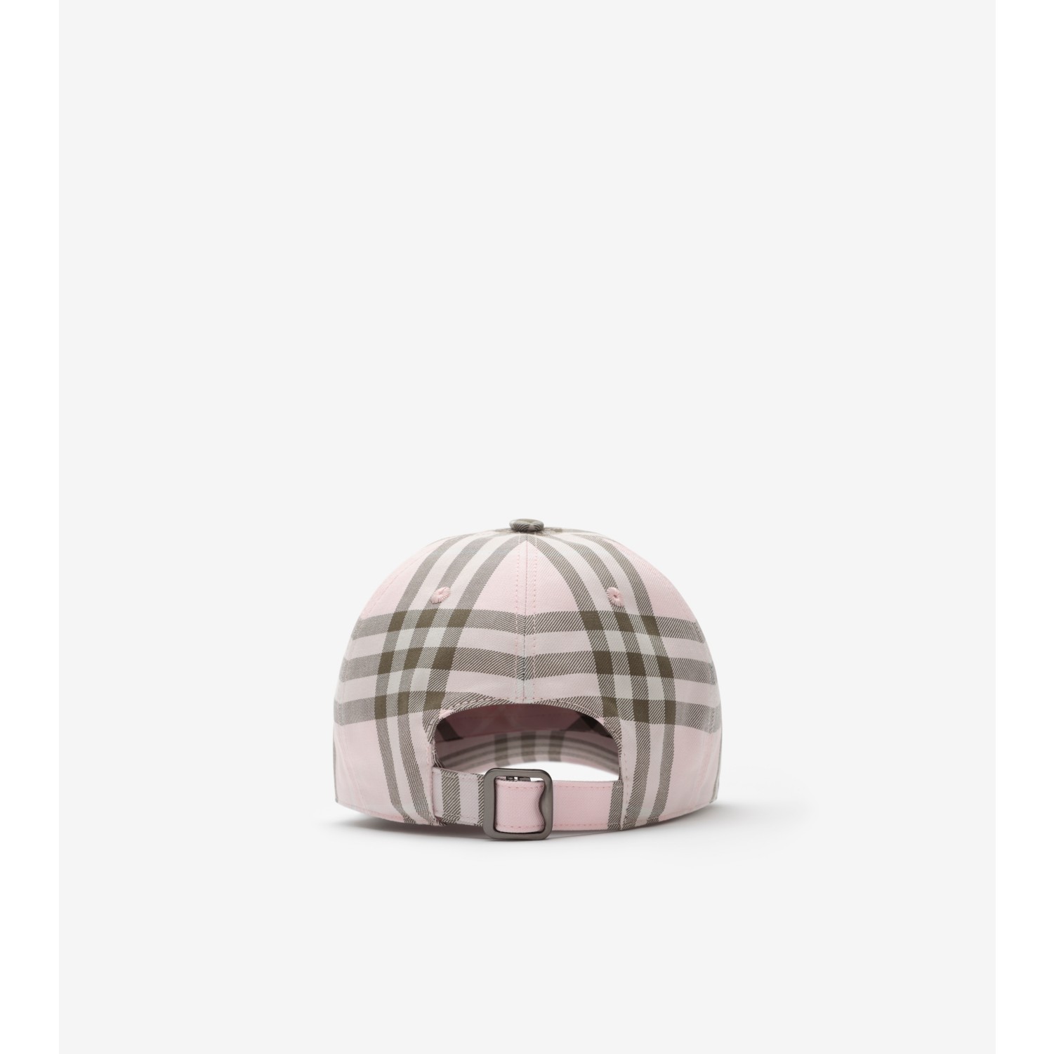 Check Cotton Baseball Cap in Mallow pink - Men | Burberry® Official