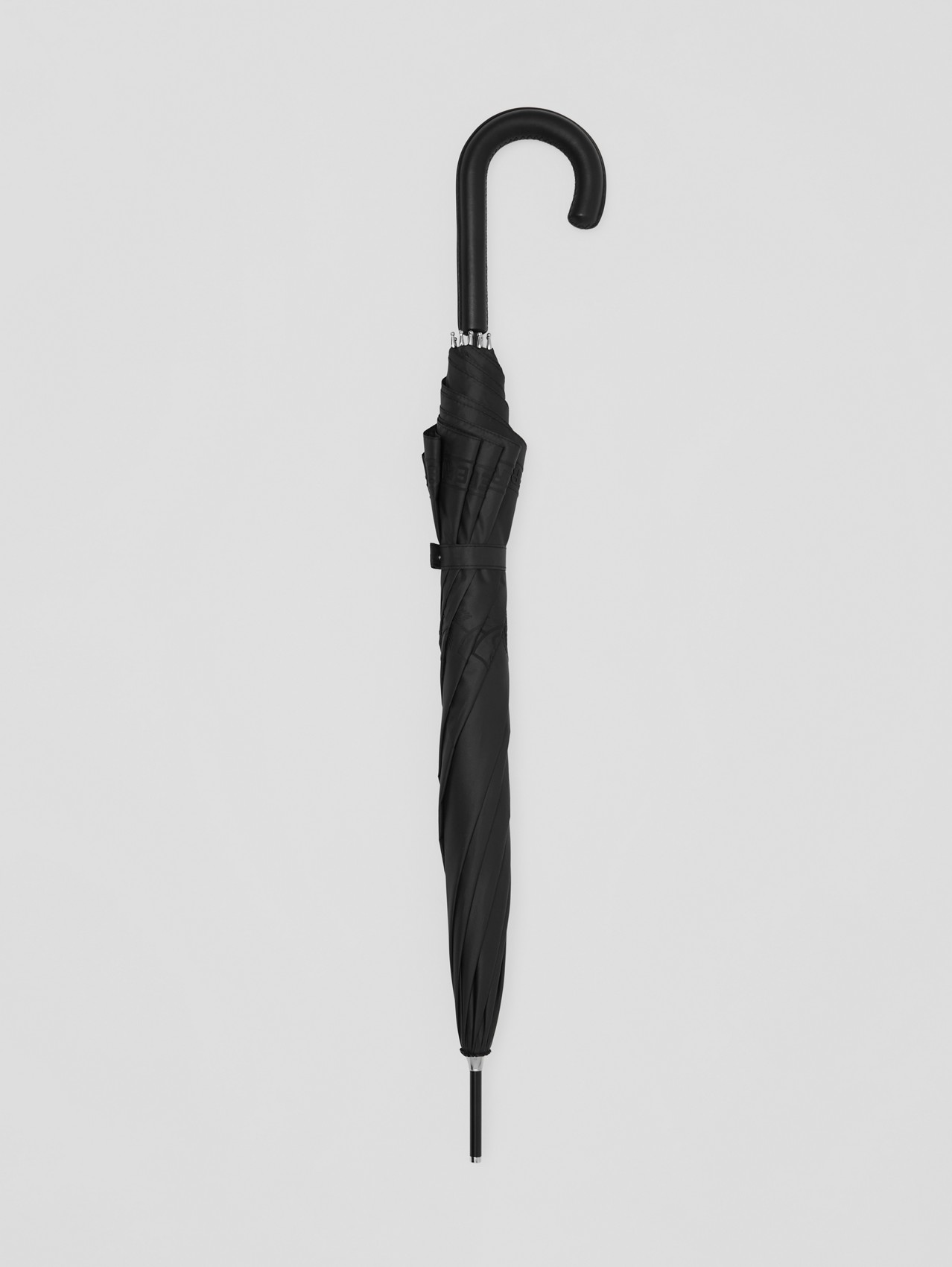 Paraguas plegable con monograma Burberry de Cuero de color Negro Mujer Accesorios de Paraguas de ahorra un 31 % 