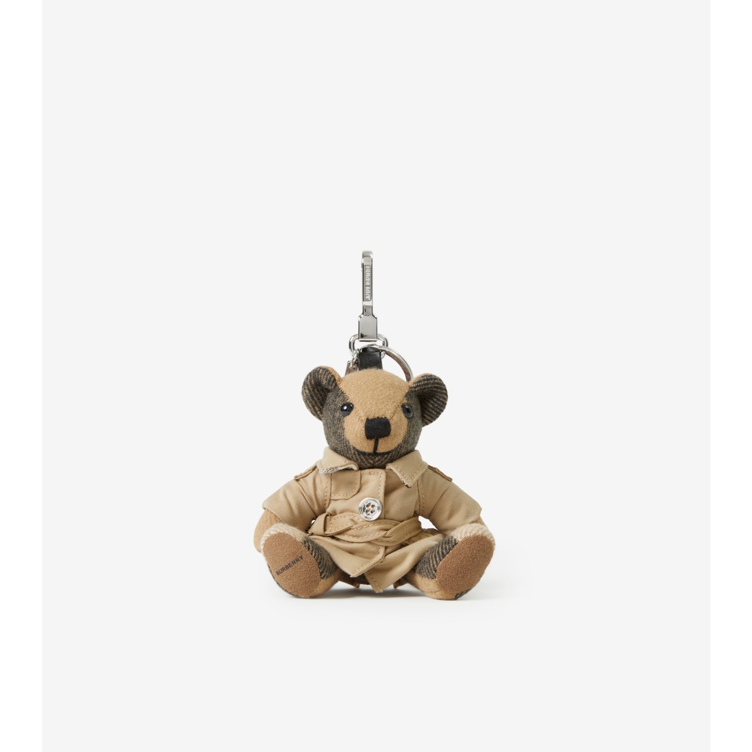 Burberry Ash Rose Check Cashmere Shearling Trimmed Puffer Jacket Thomas Bear  Charm - Yoogi's Closet