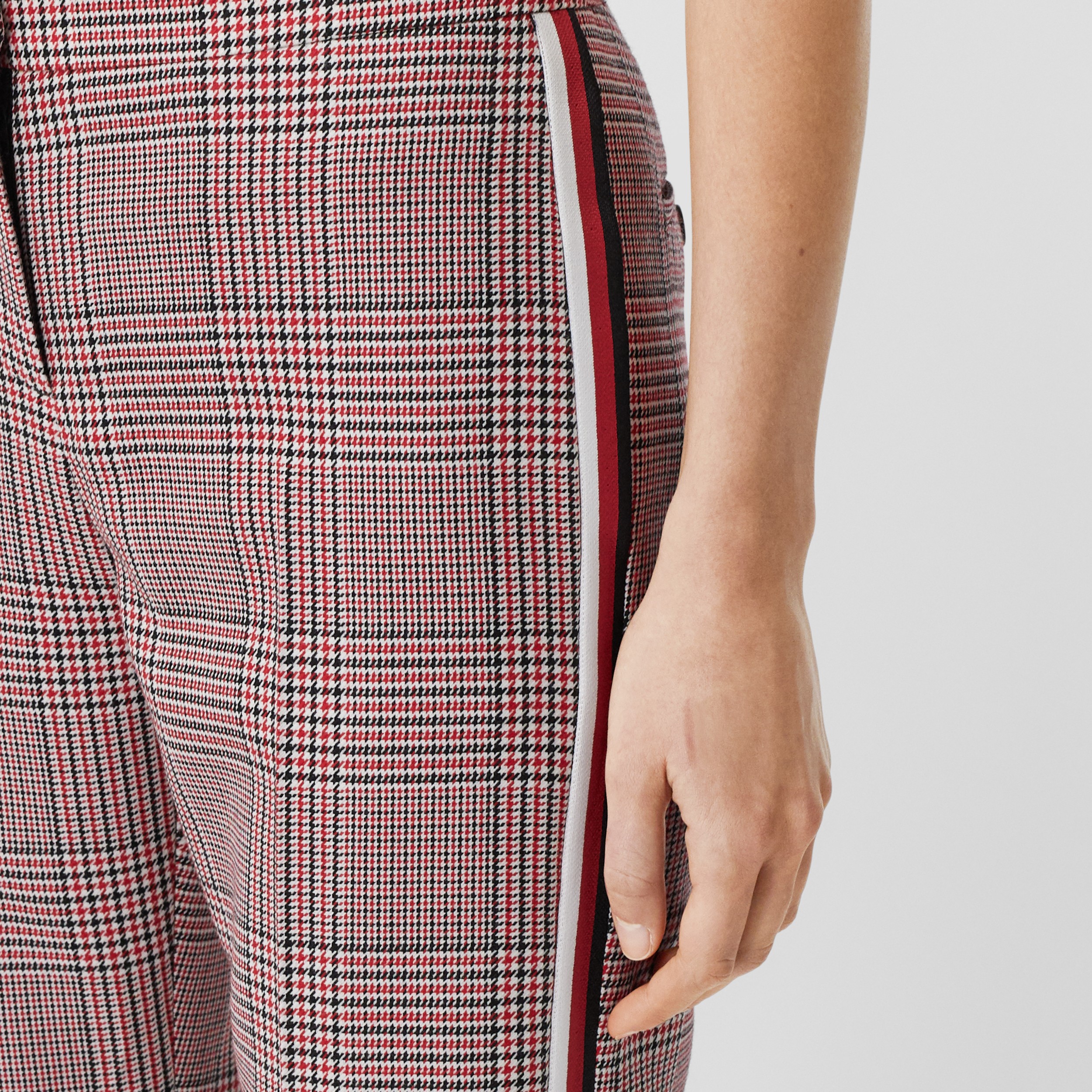 wool check trousers womens