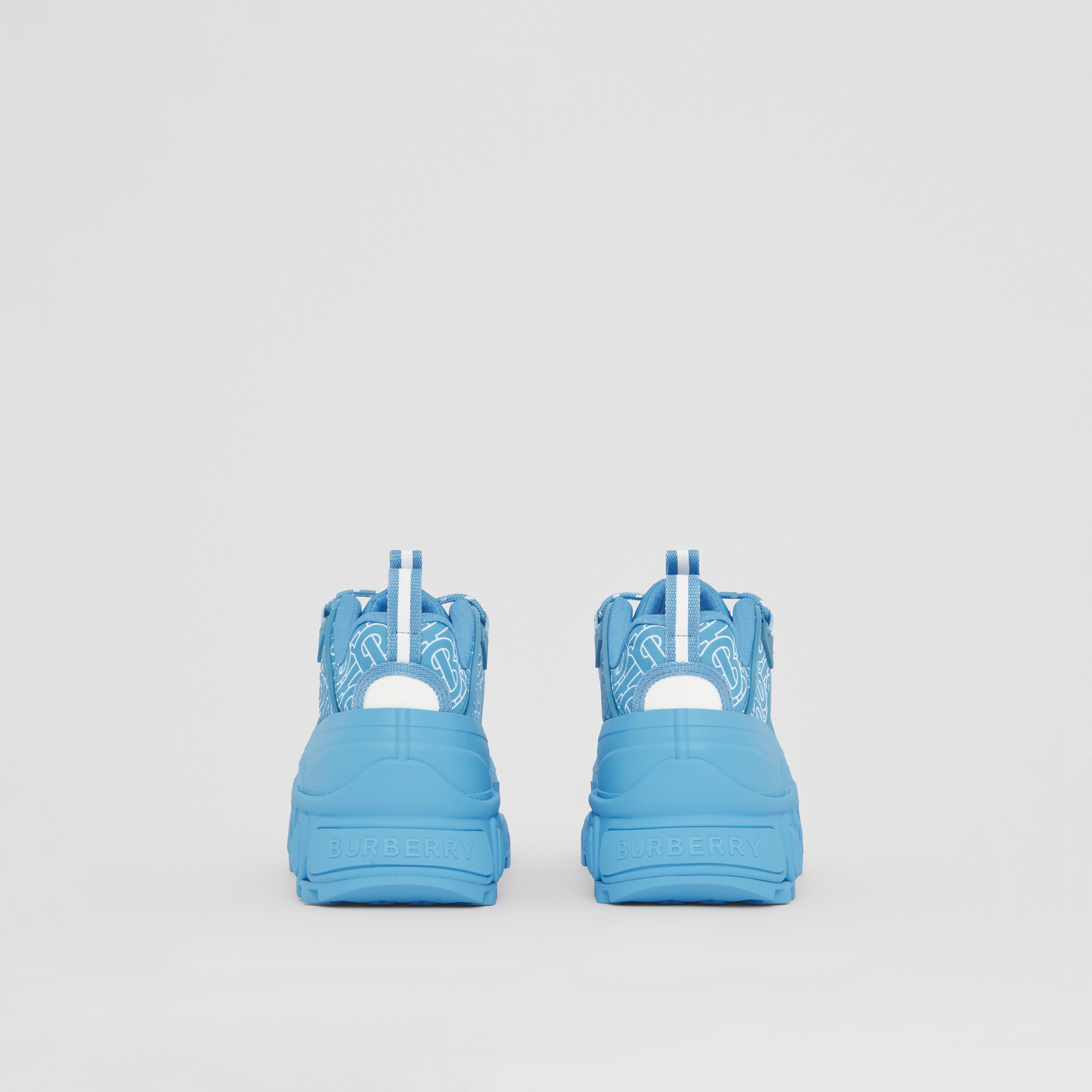 Monogram Print Nylon Arthur Sneakers in Blue Topaz - Men | Burberry® Official - 4
