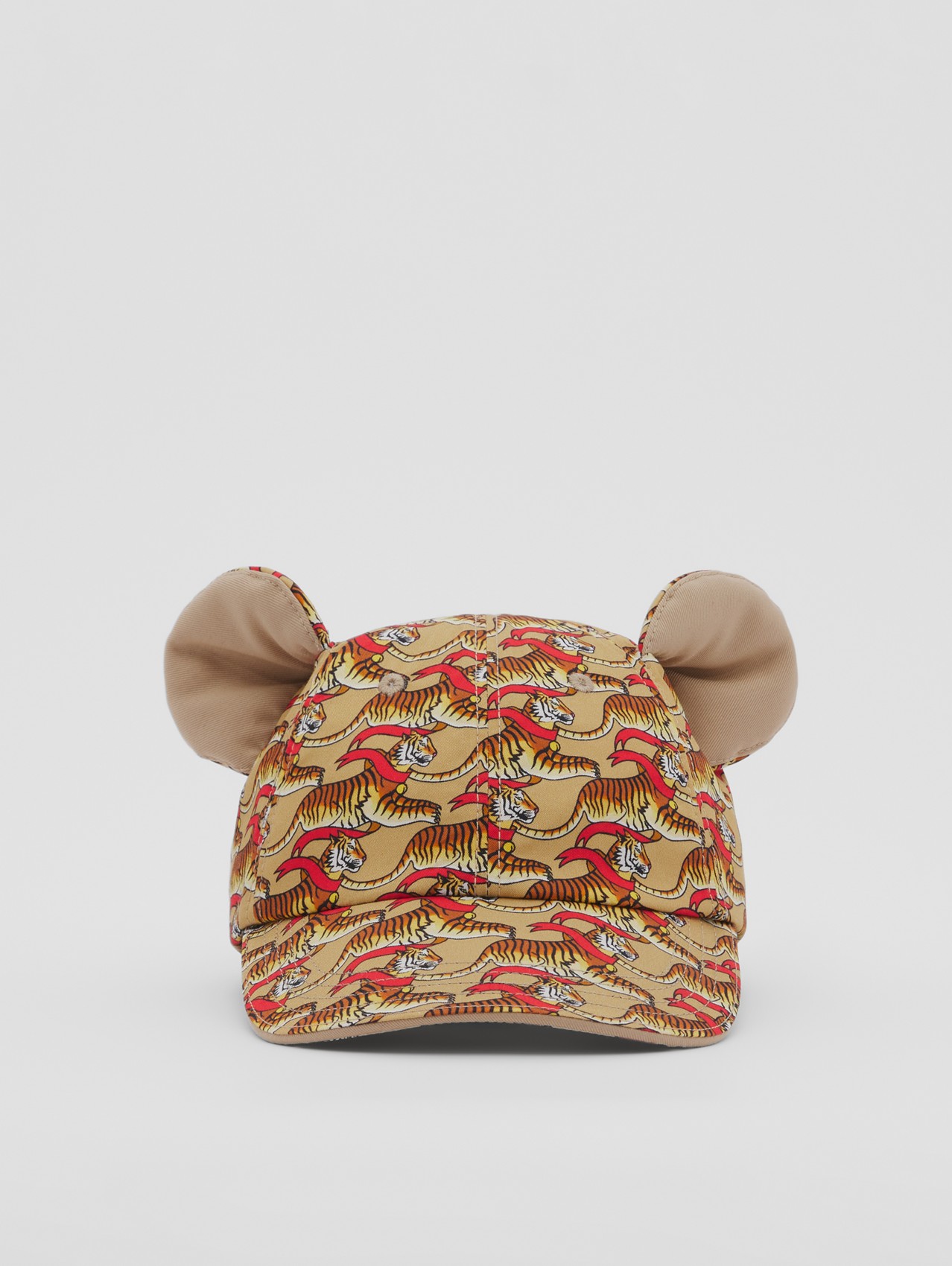 Gorra de béisbol en algodón con estampado de tigres (Miel Beige)