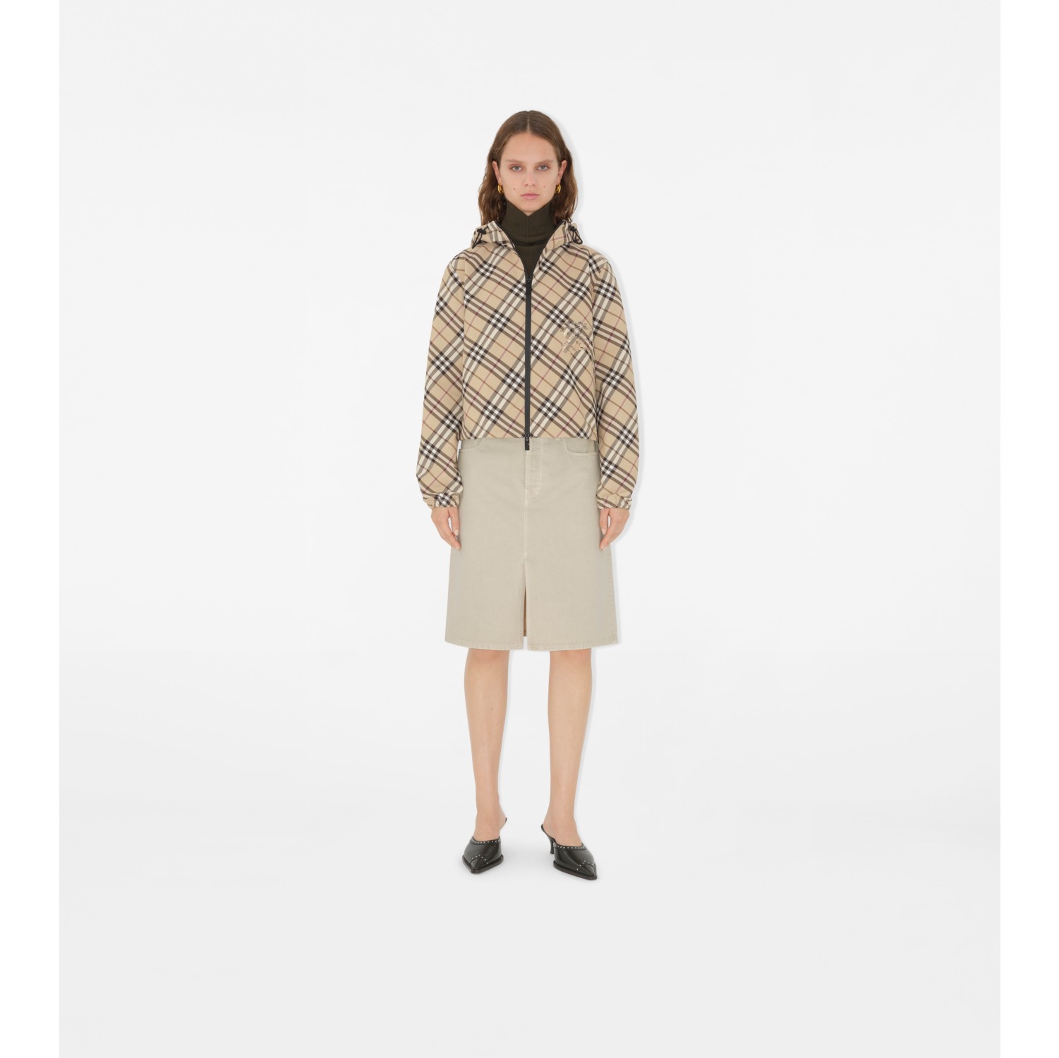 Check Hooded Jacket