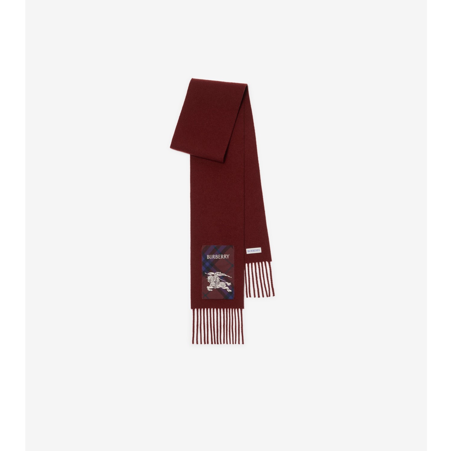 Check Label Cashmere Scarf in Sash red | Burberry® Official