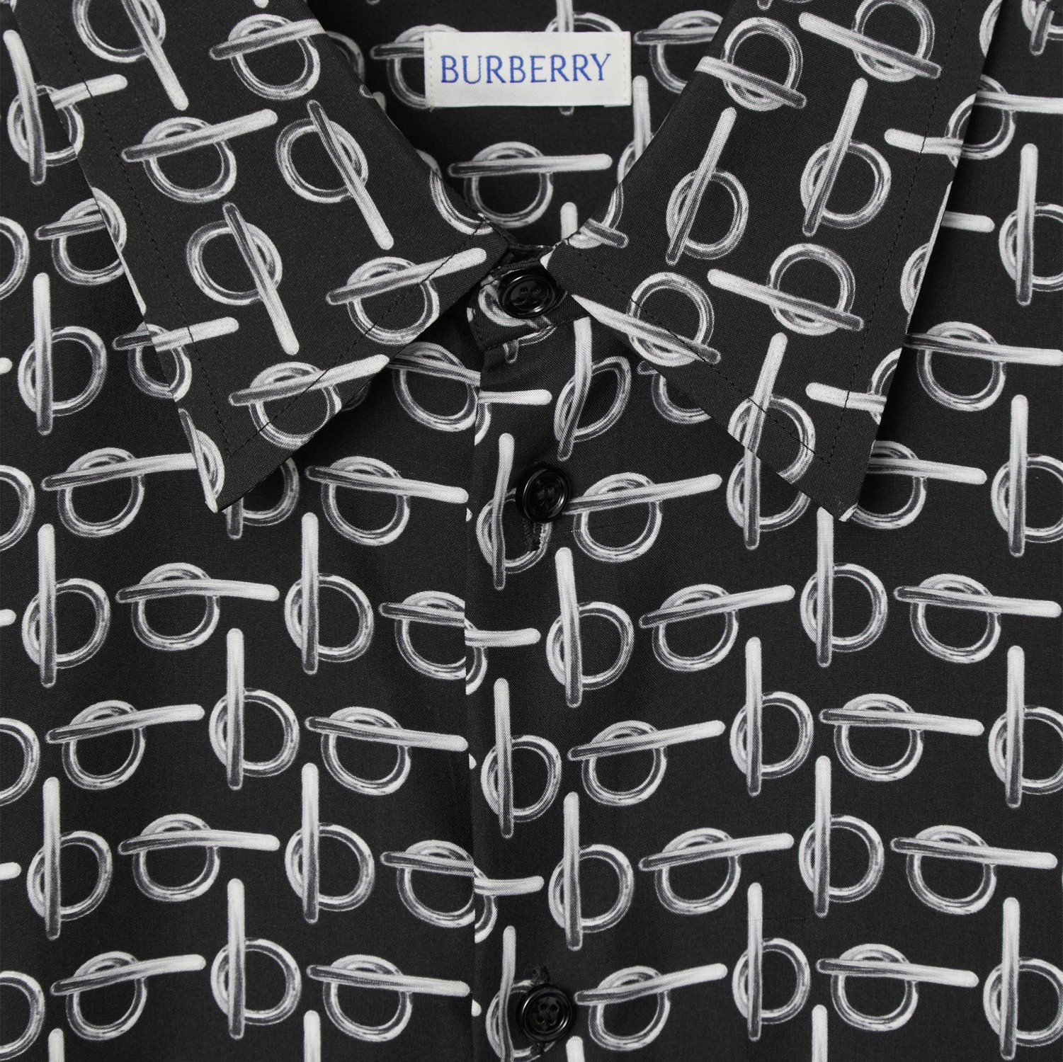 Camisa en seda con letras B