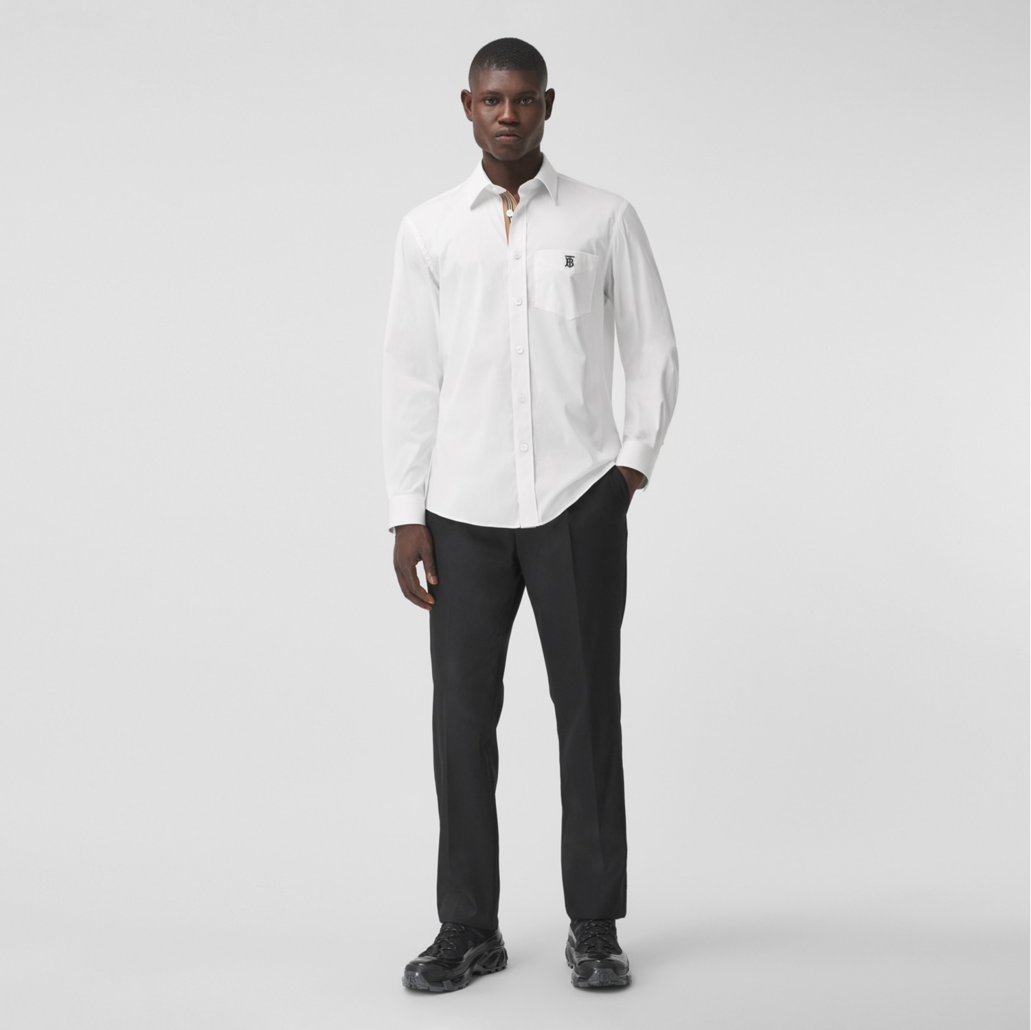 Mens white on sale burberry shirt