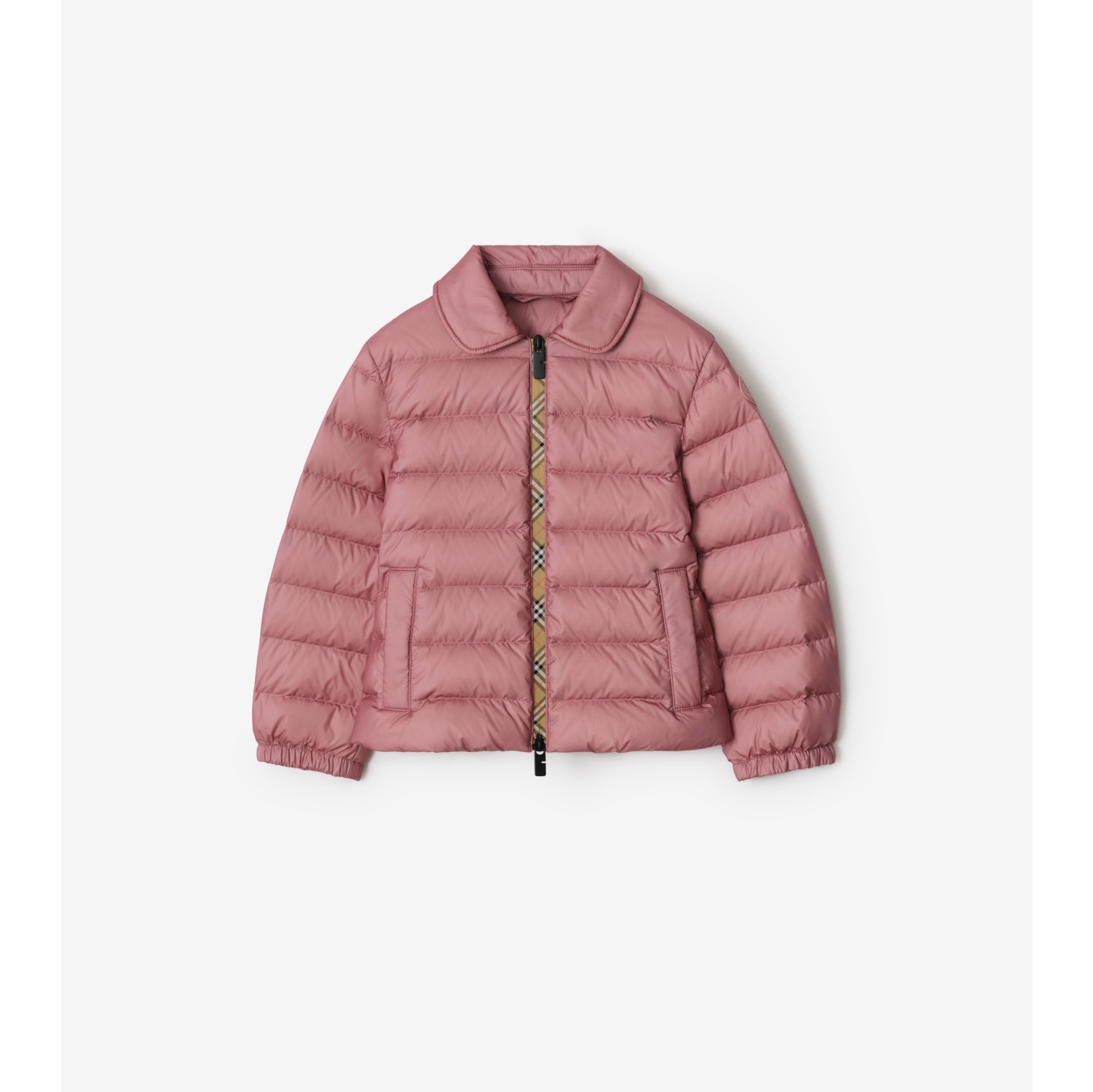 Checker-tape Nylon Puffer Jacket