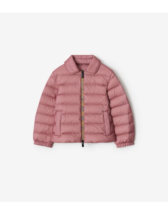Checker-tape Nylon Puffer Jacket
