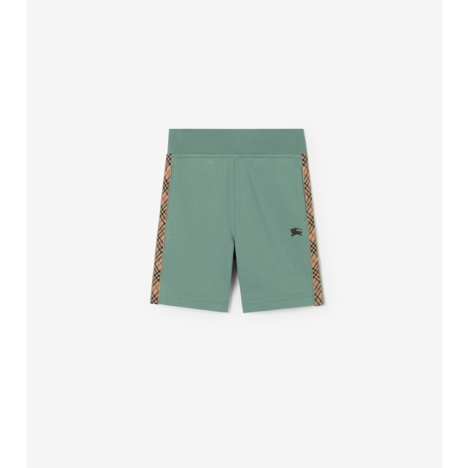 Pantaloncini in cotone con finiture Check