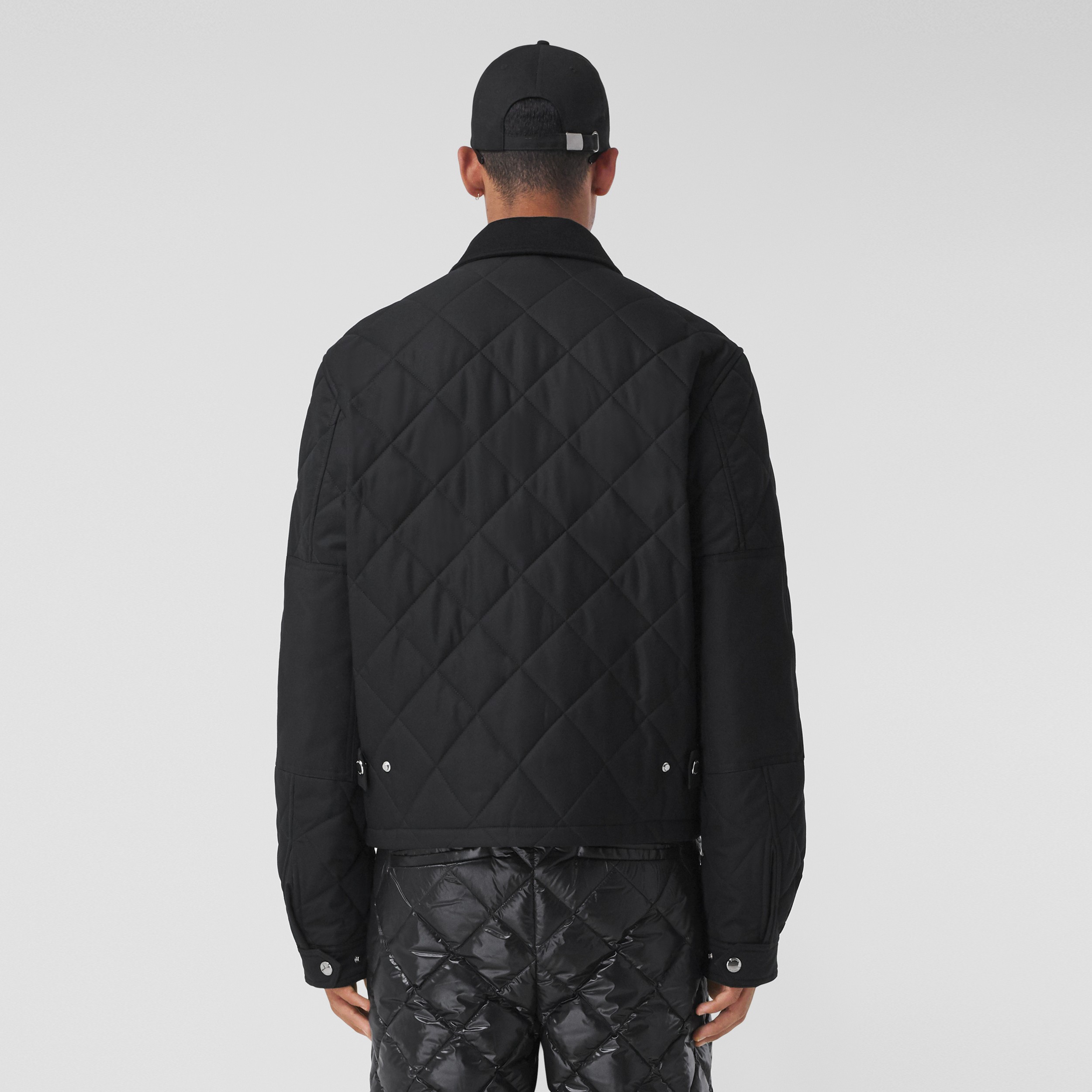 Diamond Quilted Cotton Gabardine Jacket in Black - Men | Burberry® Official - 3