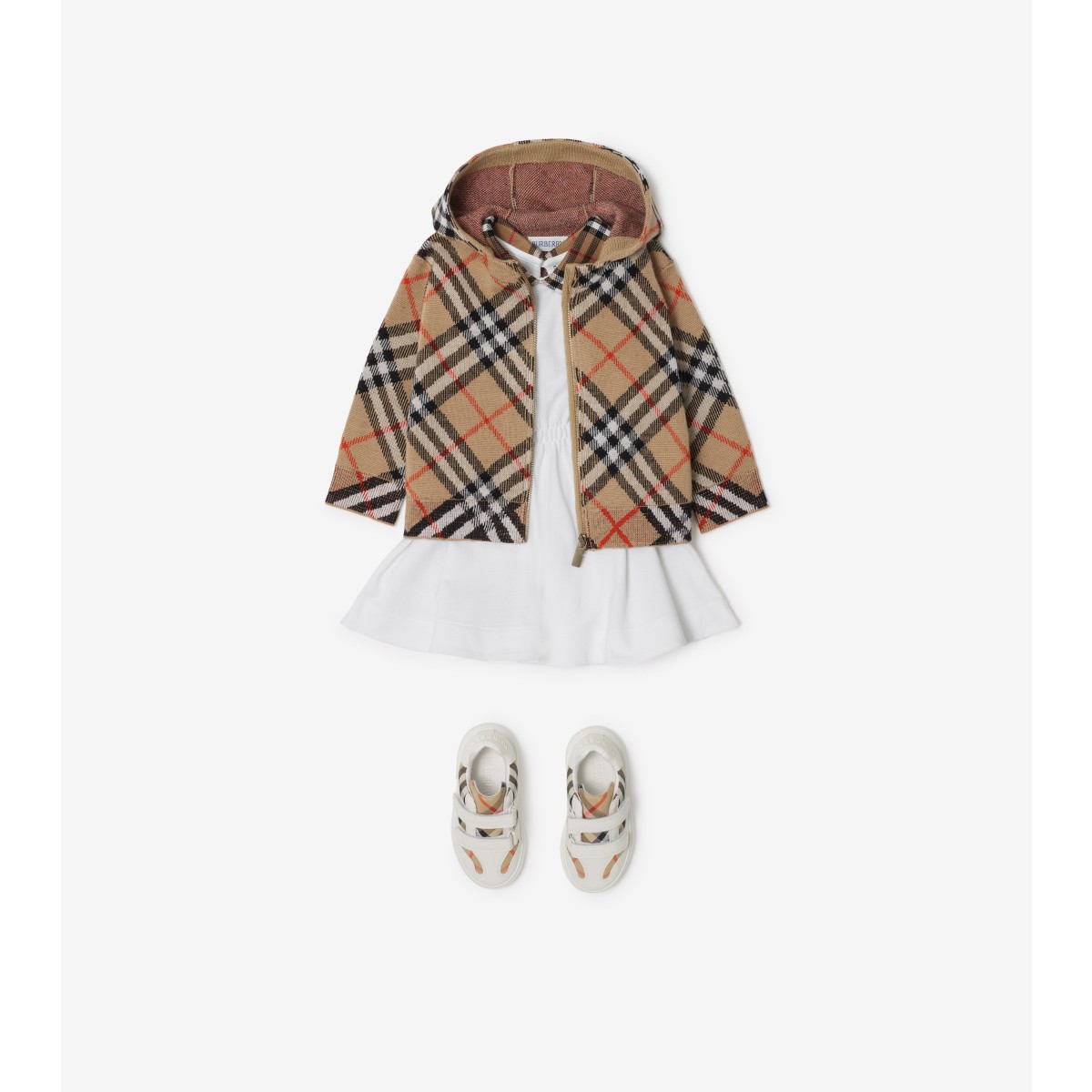  Check Wool Zip Hoodie