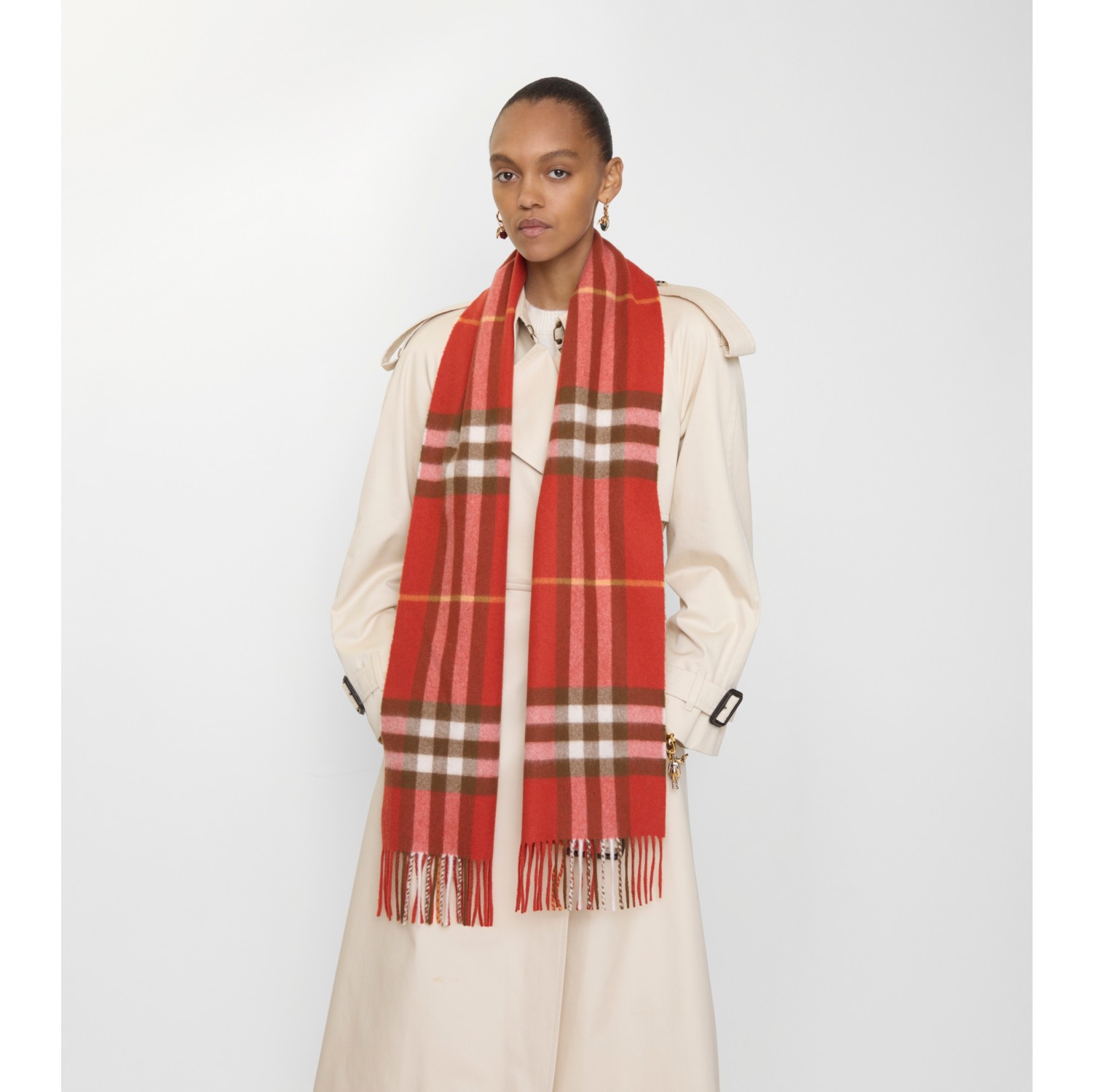 Check Cashmere Scarf