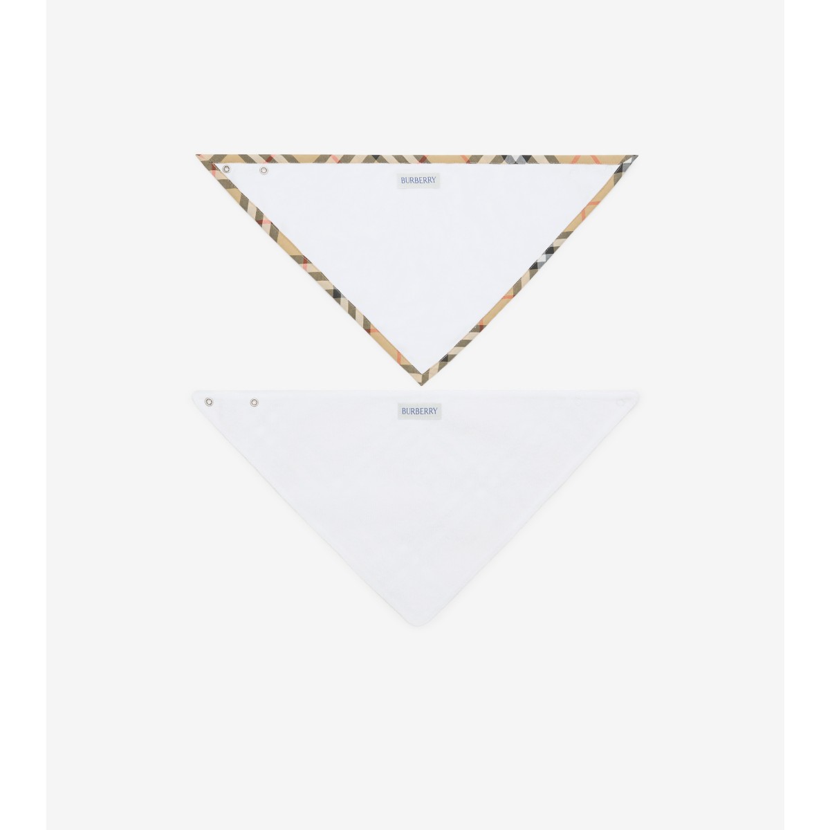  Check Cotton Two-piece Bib Set