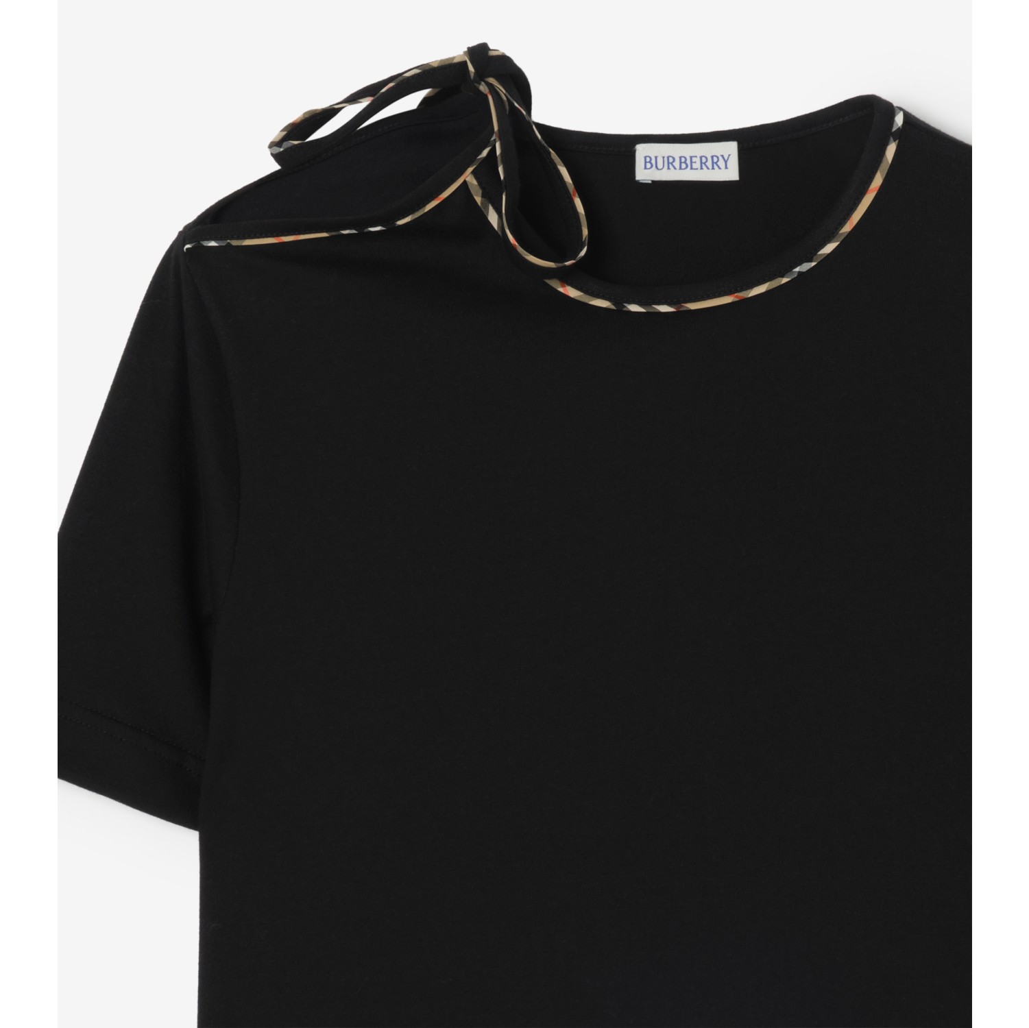 Tie-sleeve Cotton T-shirt