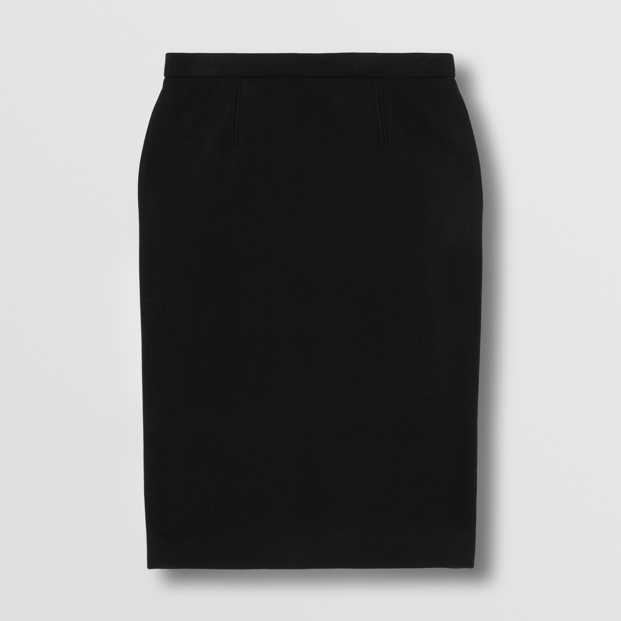 Falda de tubo de lana técnica afieltrada (Negro) - Mujer | Burberry® oficial - 4