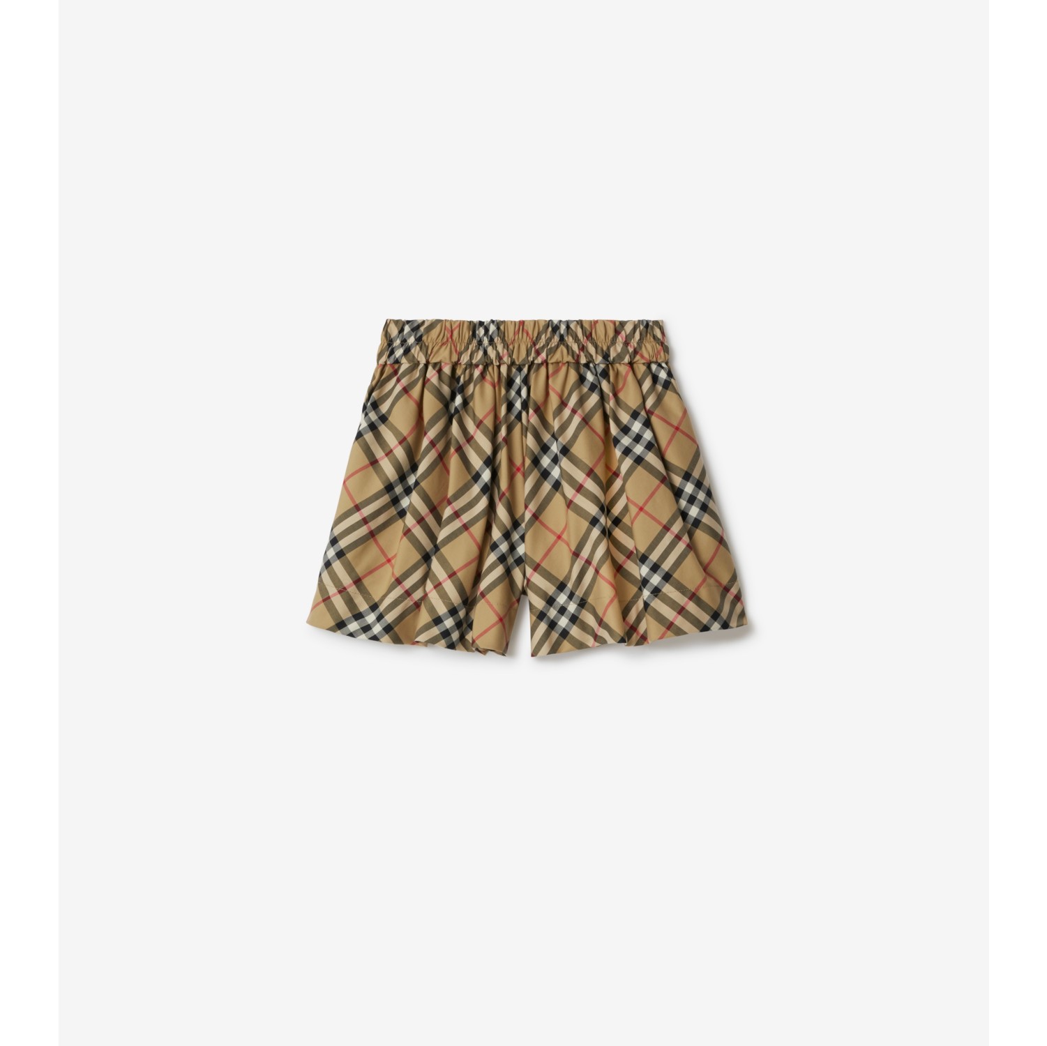 Check Stretch Cotton Shorts