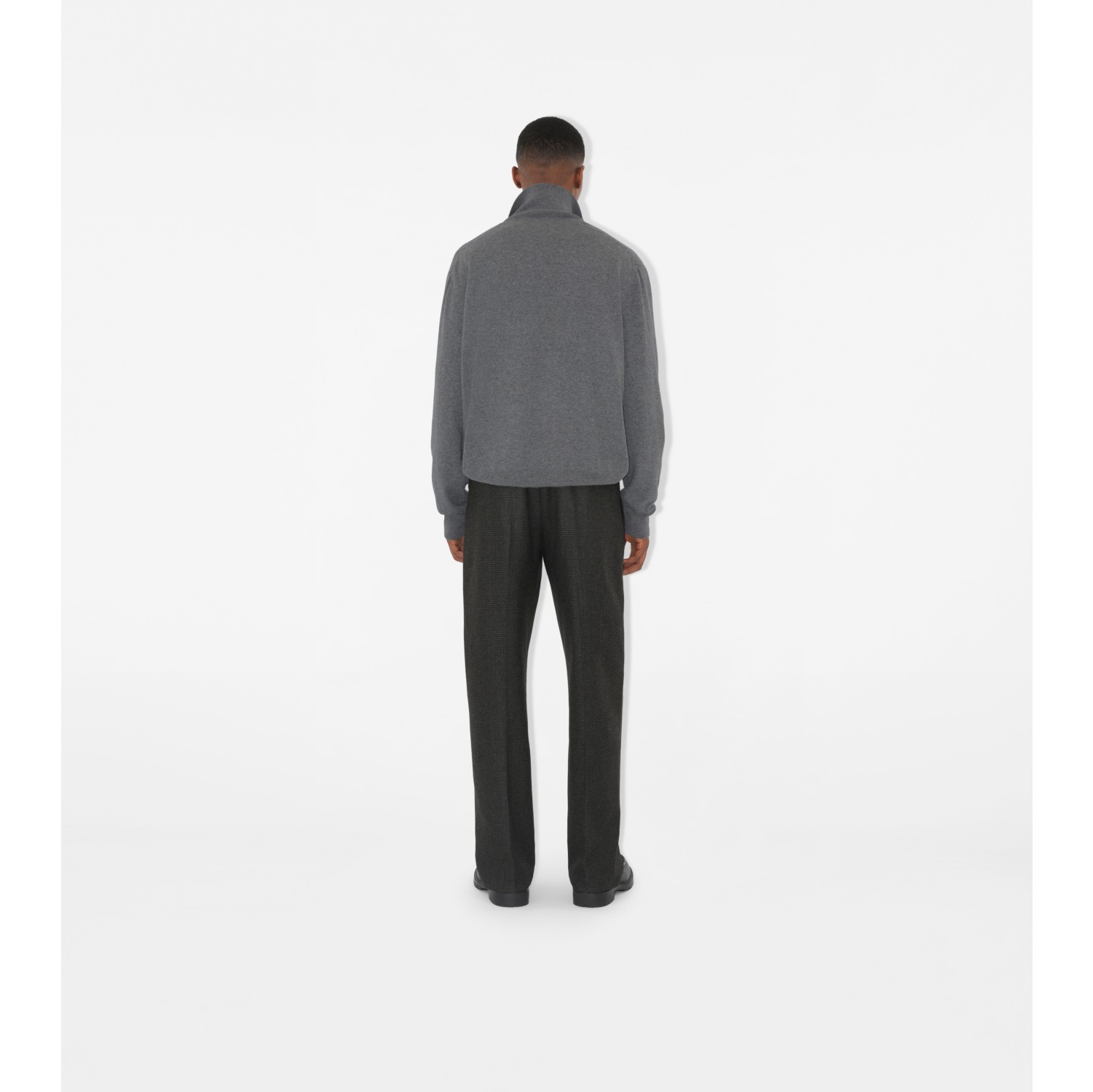 Pull semi-zippé en cachemire mélangé