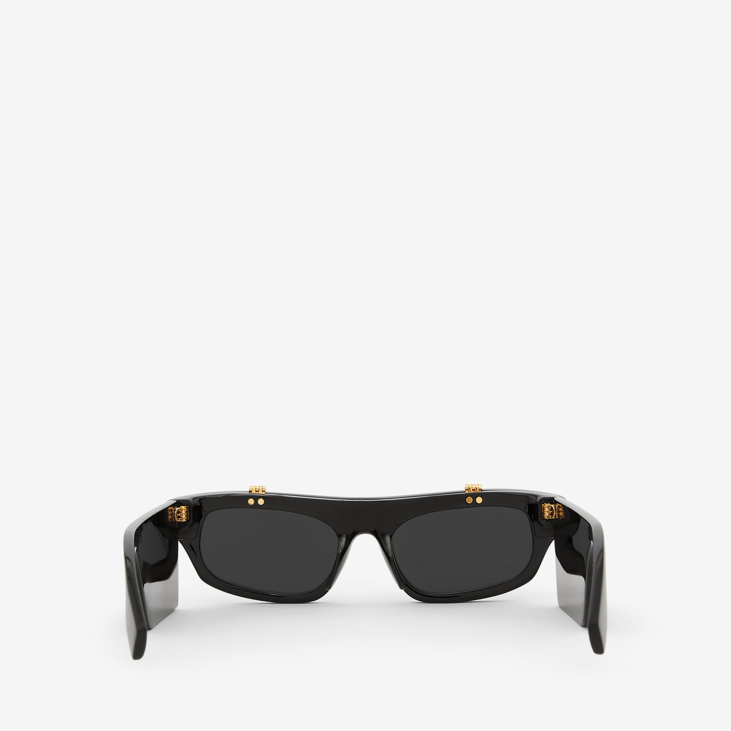 Gafas de sol Palmer con montura de ojo de gato abatible (Negro/negro) - Mujer | Burberry® oficial - 3