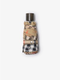 Check Folding Umbrella in colour Sand
