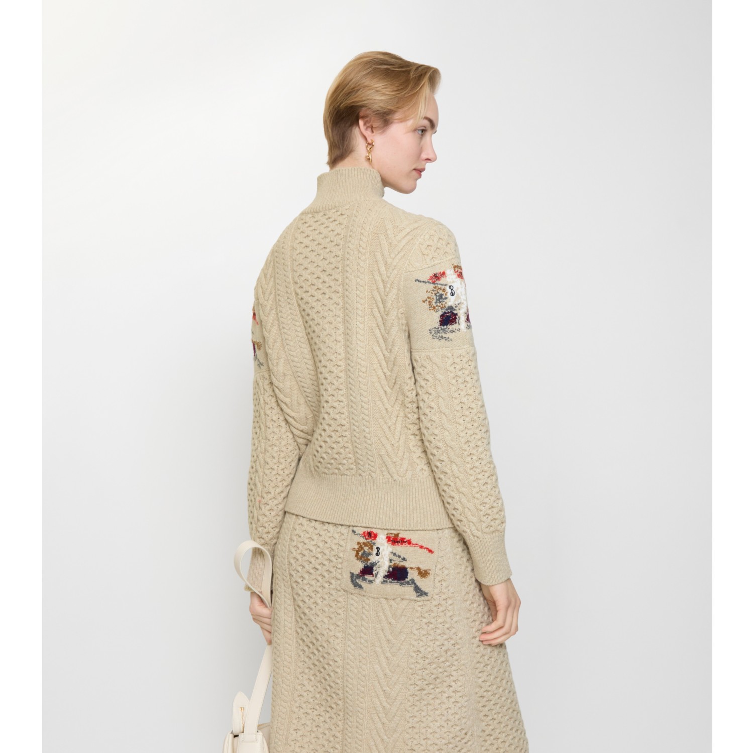 EKD Aran Knit Wool Sweater