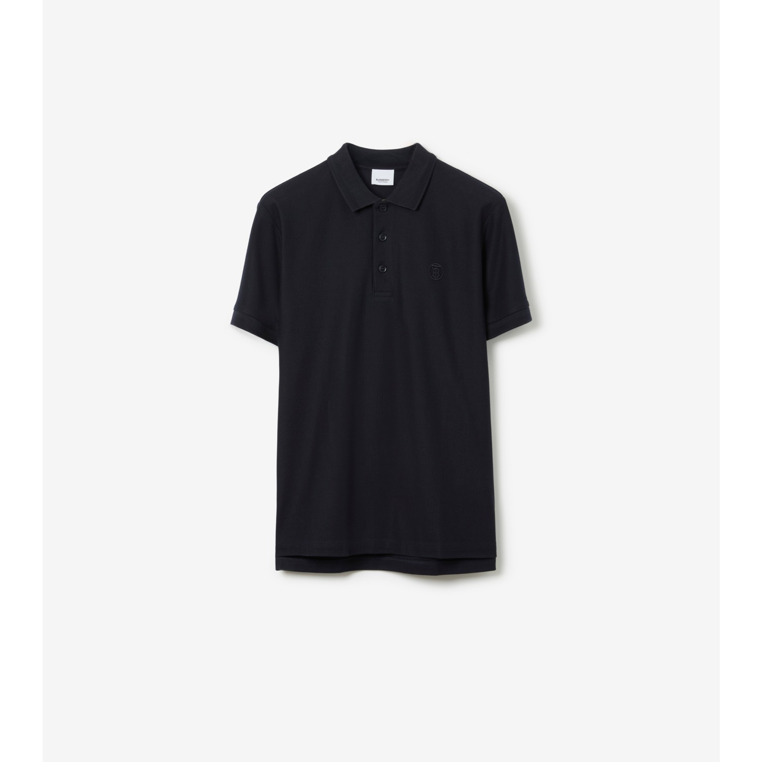 Cotton Polo Shirt in Coal blue - Men | Burberry® Official