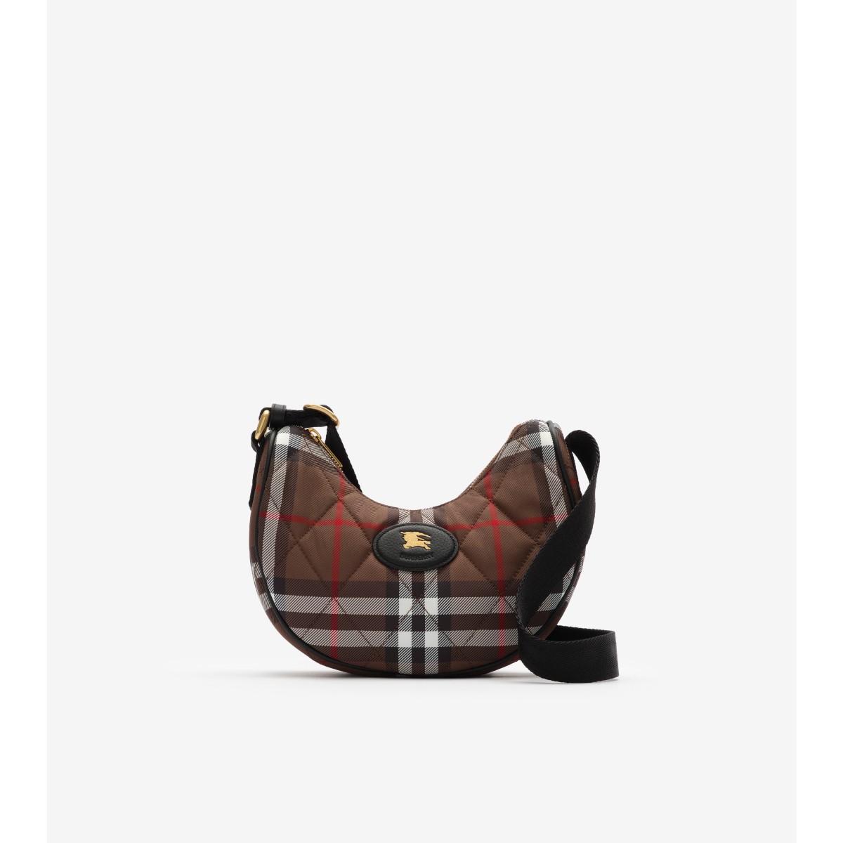  Check Horseshoe Crossbody Bag​