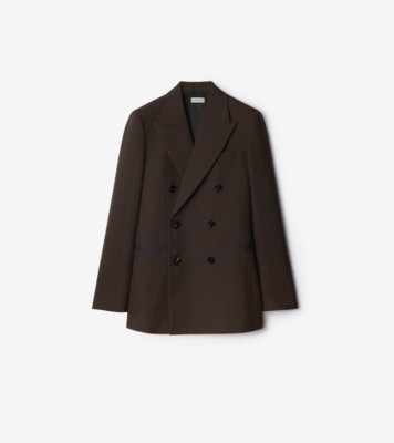 Wool Tailored Jacket in Brown black Women Burberry Official