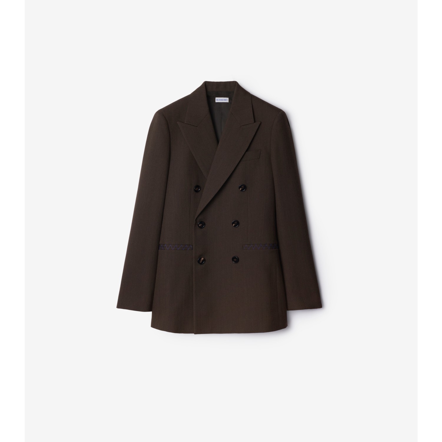 Wool Tailored Jacket in Brown black Women Burberry Official