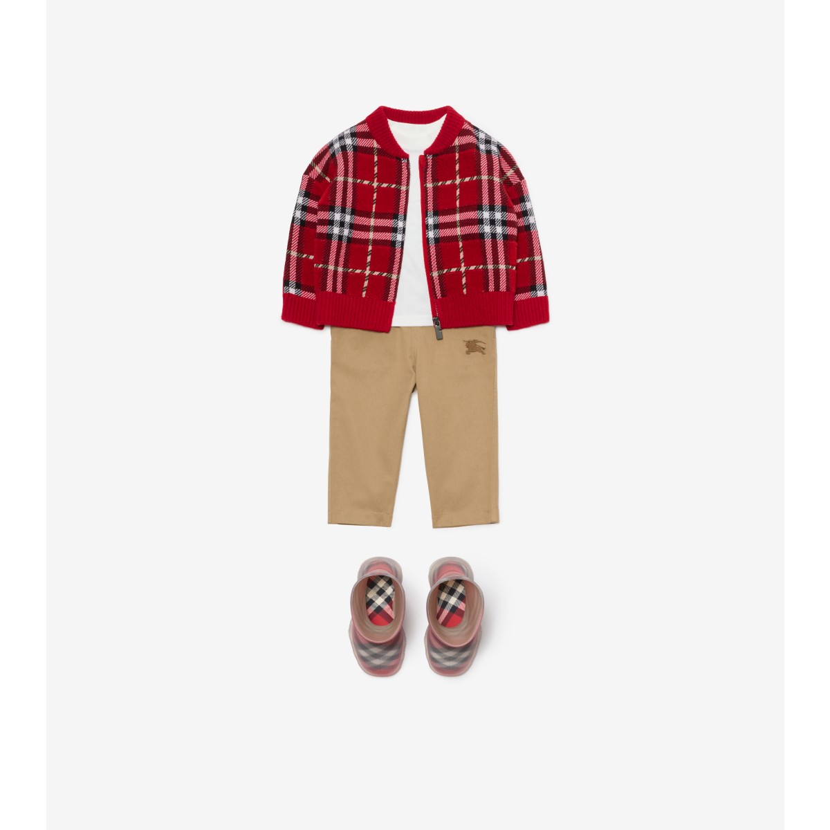  Check Wool Bomber Jacket